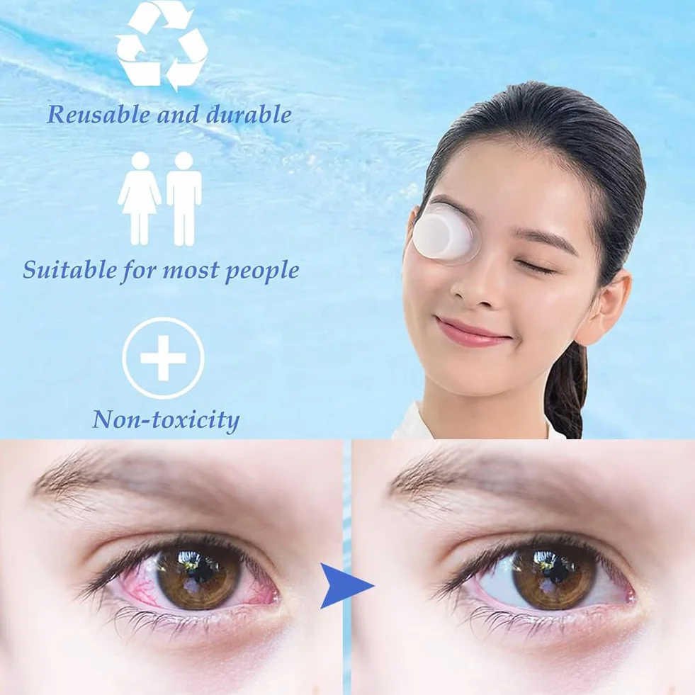 Tazza da Bagno in Silicone per Occhi Portatile - Morbida e Riutilizzabile per Lavaggio Oculare, Non Sterile, 8ml, 4 Pezzi