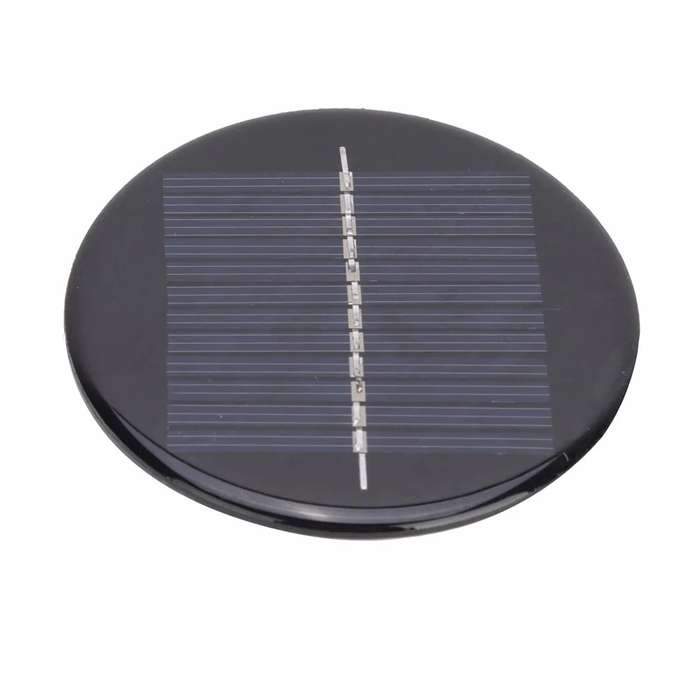 Modulo Pannello Solare Rotondo 6V 80mm 4 Pezzi, Ricambio per Luci da Giardino