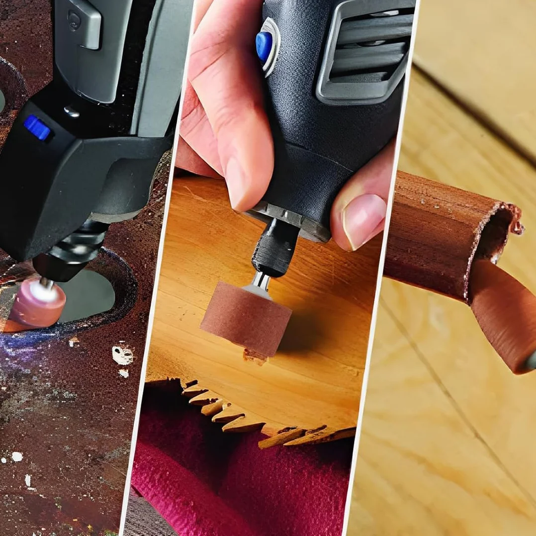Set di 30 accessori per mole per utensili rotanti, Punte abrasive in corindone, Per avvitatore a batteria, Inserti abrasivi per utensili rotativi Dremel, Per smerigliare e affilare il metallo