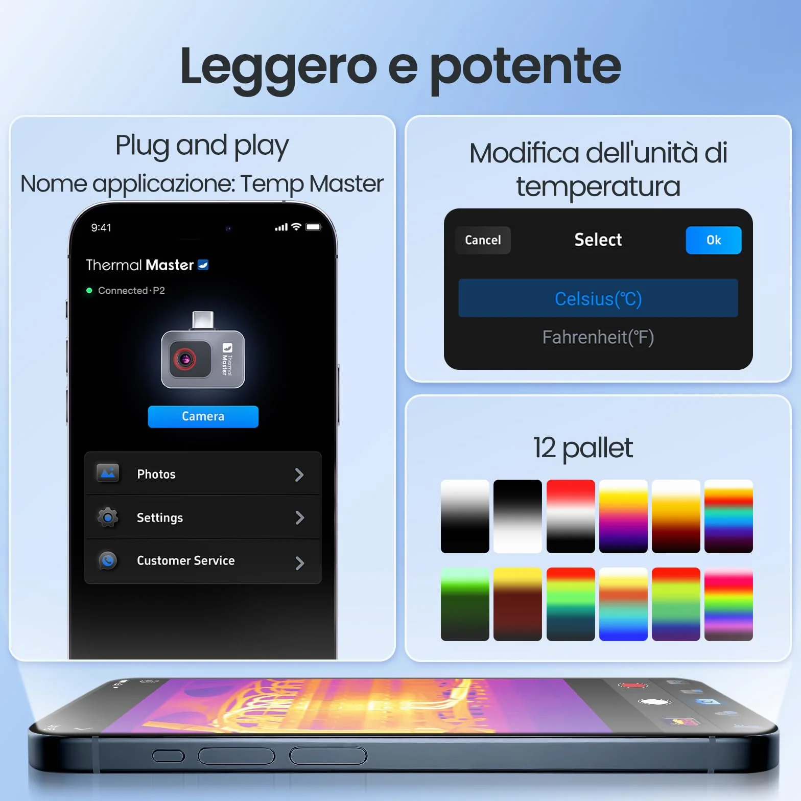 Termocamera Thermal Master P2 Telecamera Termica Smartphone Android Risoluzione Super IR 512x384, da -20 a 600℃ ±1,5℃ Precisione Termocamera a infrarossi con custodia protettiva Zoom 15x