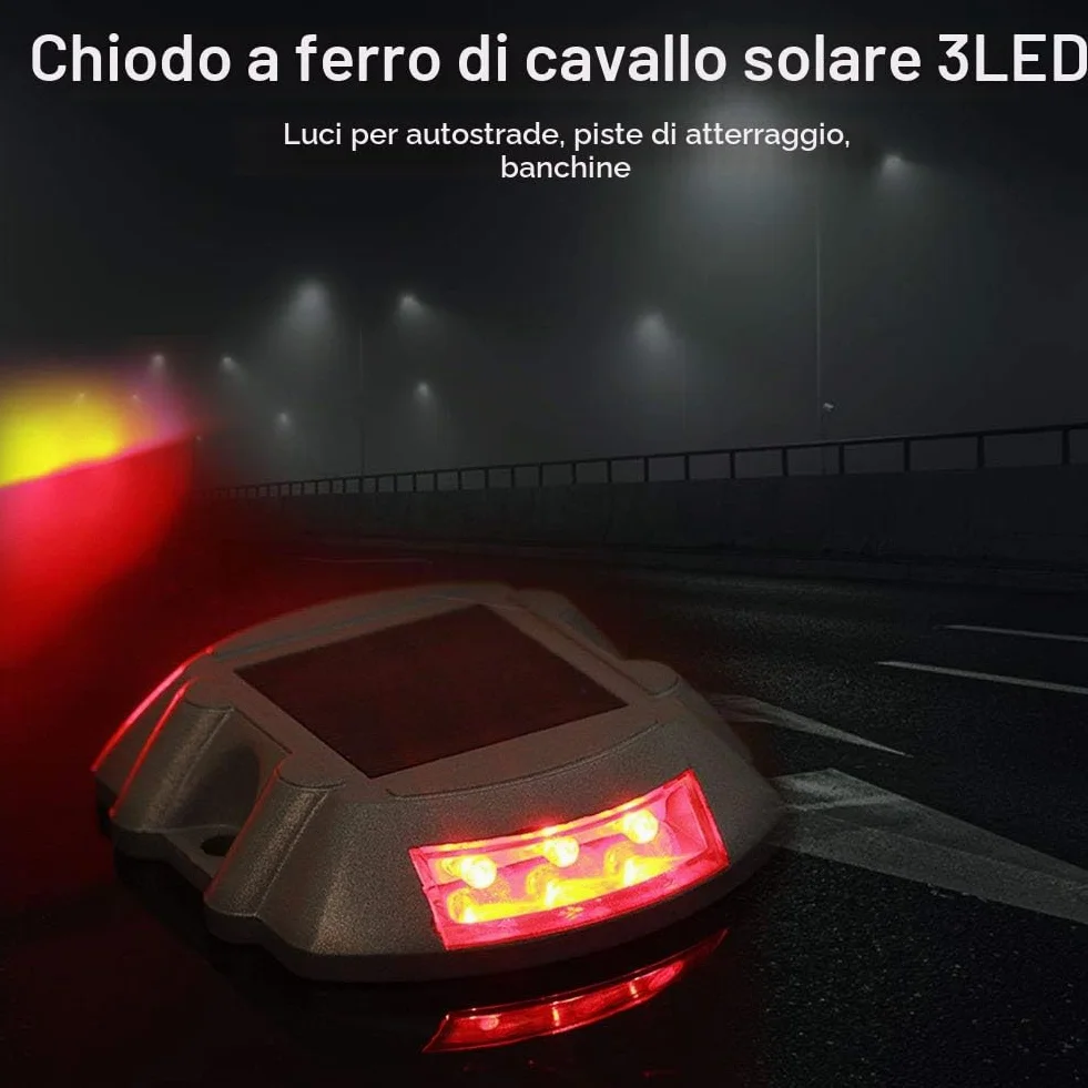 Luci Solari per Deck, Luci LED Road Studs, Lampada di Sicurezza Stradale Lampeggiante di Avvertimento, Marcatura Quadrata per Recinzione Esterna (Blu)