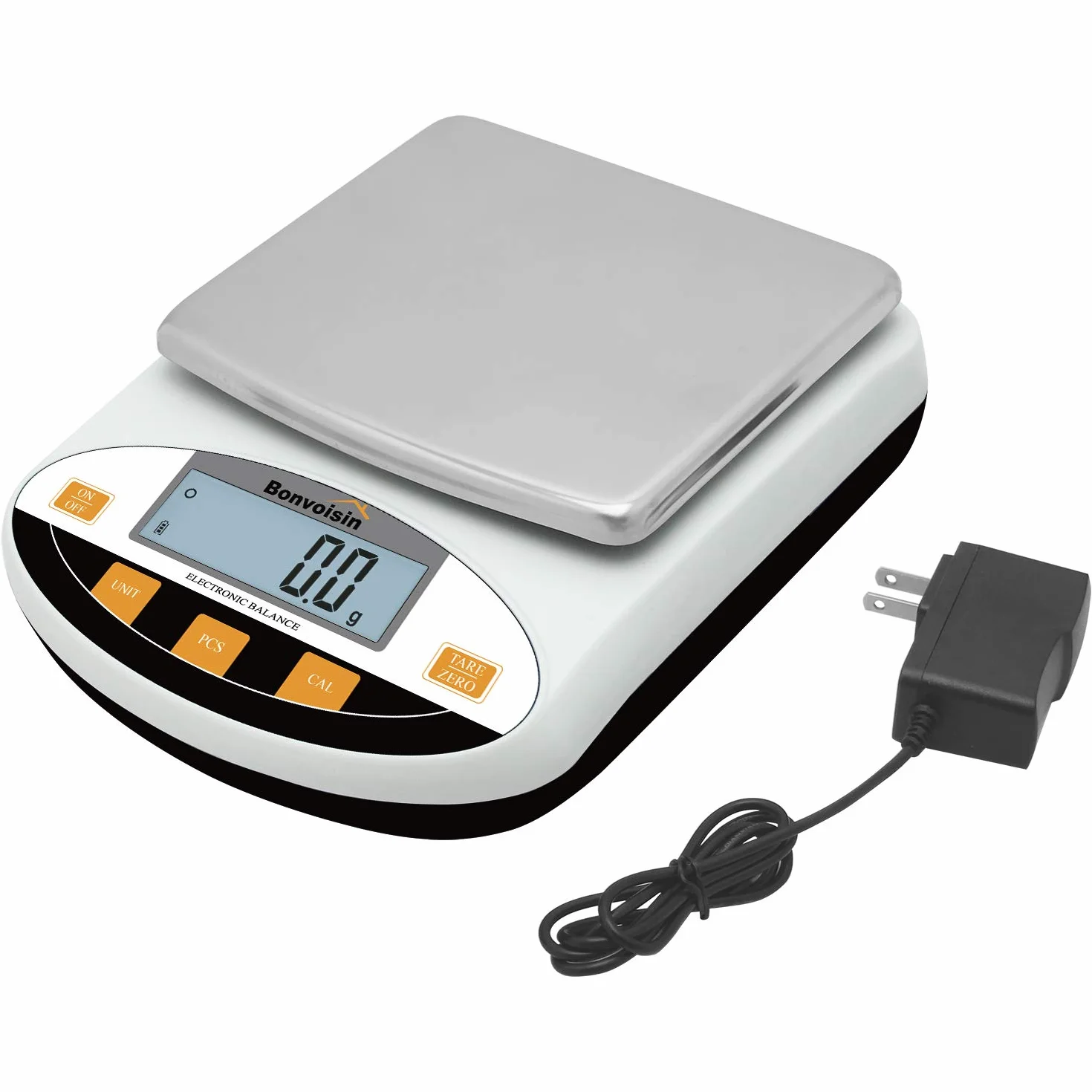 Bonvoisin Bilancia da Laboratorio Bilancia Analitica Bilancia Elettronica Bilancia di Precisione 5-30KG 0.1G Bilancia da Cucina Digitale Bilancia per Gioielli Bilancia Scientifica (15kg,0.1g)