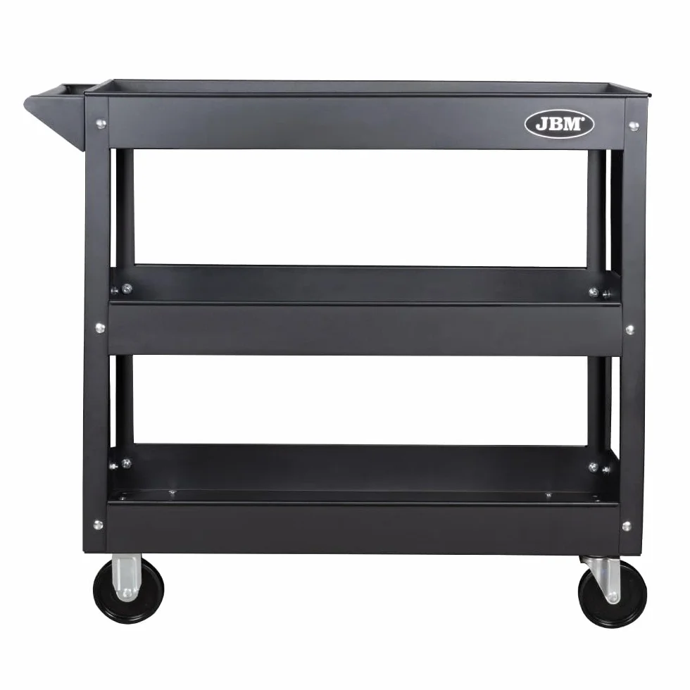 Carrello Porta Attrezzi da Officina 3 Ripiani in Acciaio SPCC, Portautensili Professionale con 4 Ruote, Capacità 100 kg, per Meccanici, Carrozzerie e Gommisti
