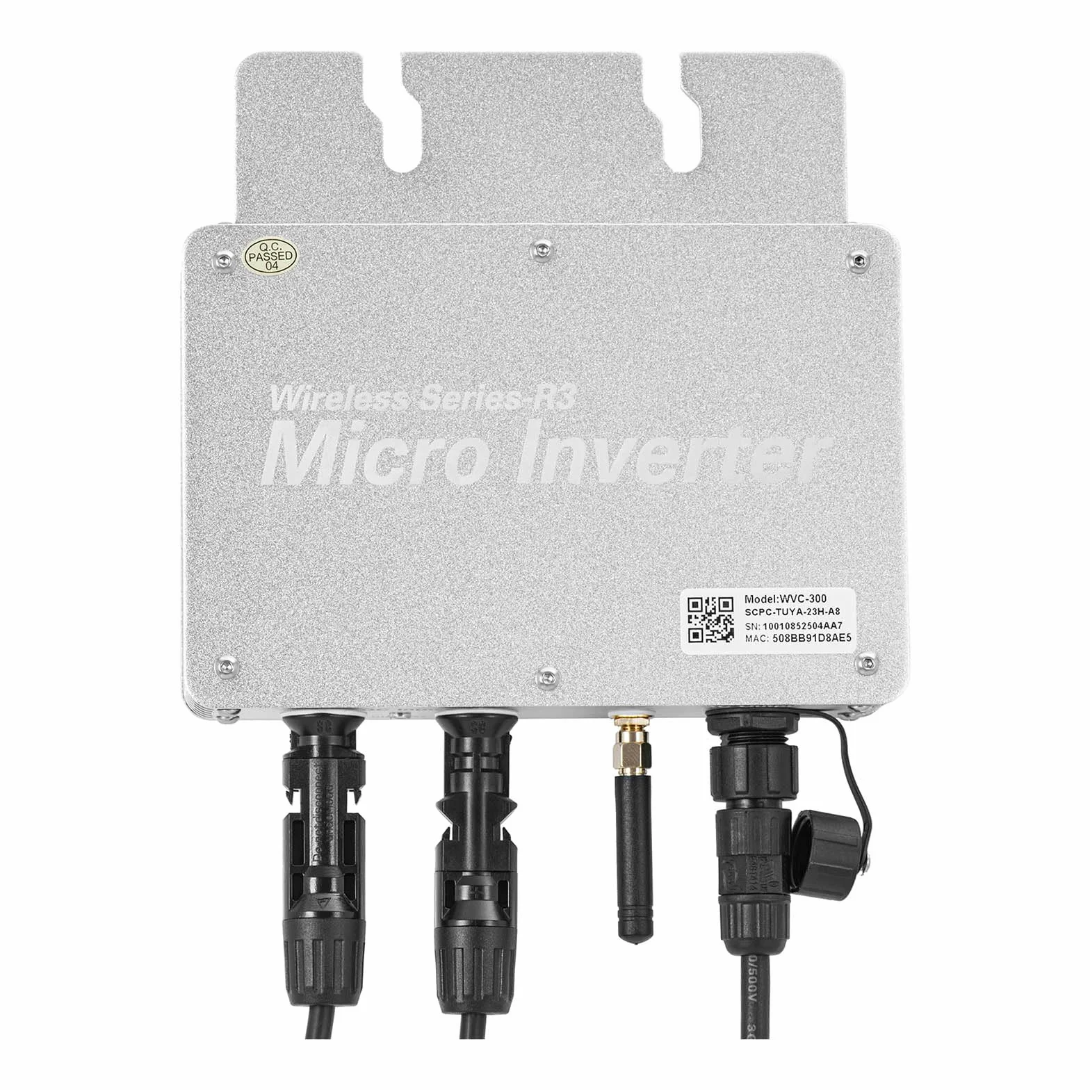 MSW S-POWER-P&P3 - Centrale elettrica da balcone, 300 W, pannello pronto per la spina, set completo da 300 W, impianto solare per balcone e balcone Microinverter Cavo da 5 m