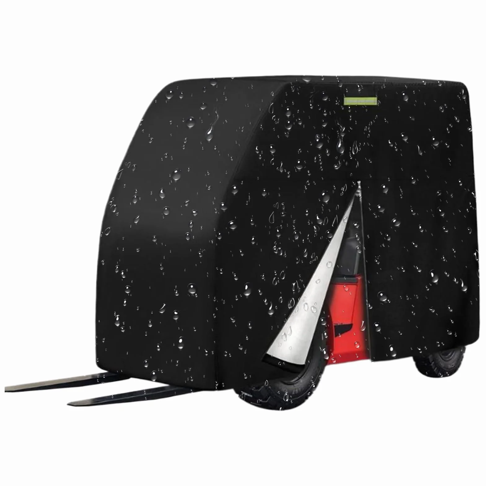 Telo Copri Muletto – Copertura Resistente Per Carrello Elevatore, Dotata Di Zip E Riflettenti | Installazione Facile, Protezione Attrezzature Da Sole E Pioggia, Applicazione Industriale, Maga