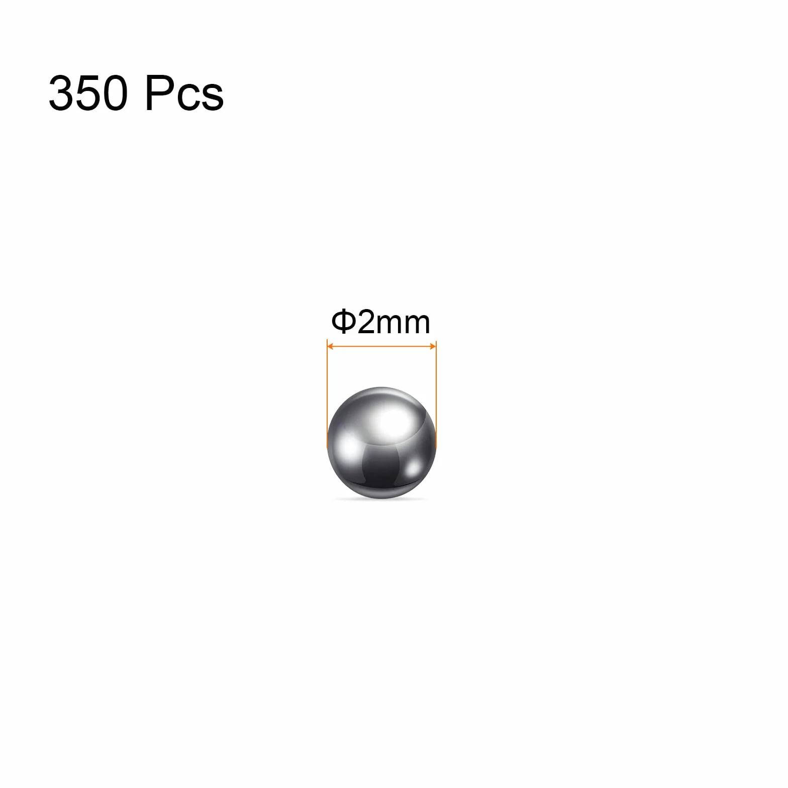 QUARKZMAN 350pz Sfere Precisione 2mm 316L Acciaio Inossidabile Cuscinetto a Sfera