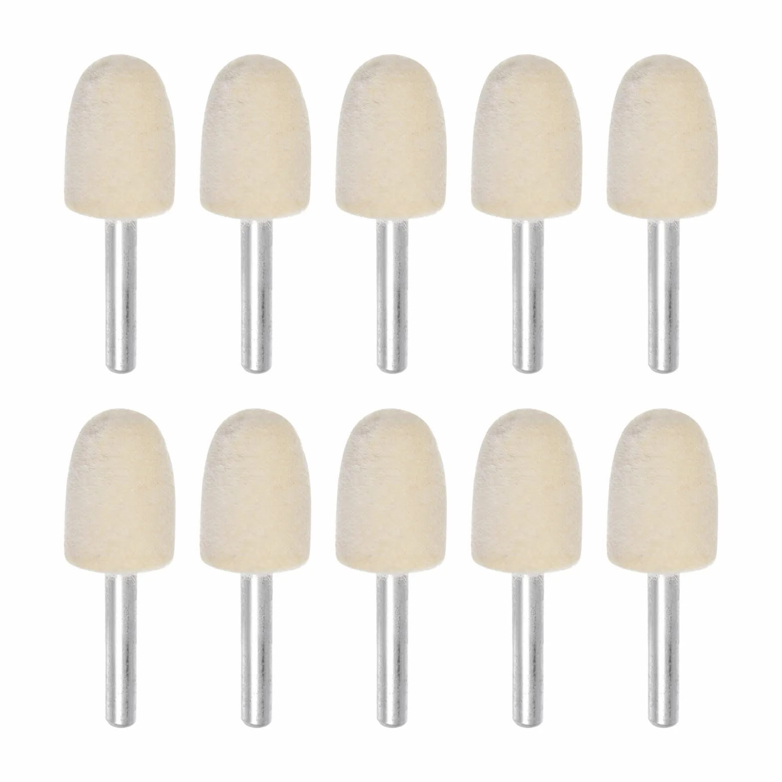 QUARKZMAN 10pz Punte Mandrino Montate Feltro Lana 20mm Testa 1/4 Pollici supporto Conico Lucidatura Punta Trapano Feltro Lucidatura Ruota per Strumento Rotante