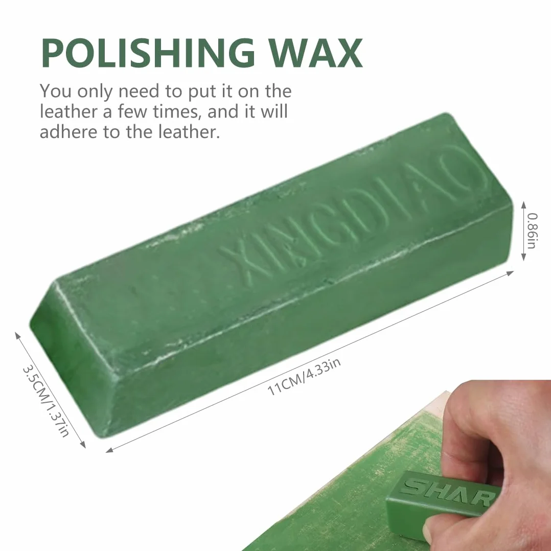 1 confezione Pasta abrasiva fine per affilatura e lucidatura di tutti i coltelli, strop in pelle, composto lucidante (110g) (Verde)