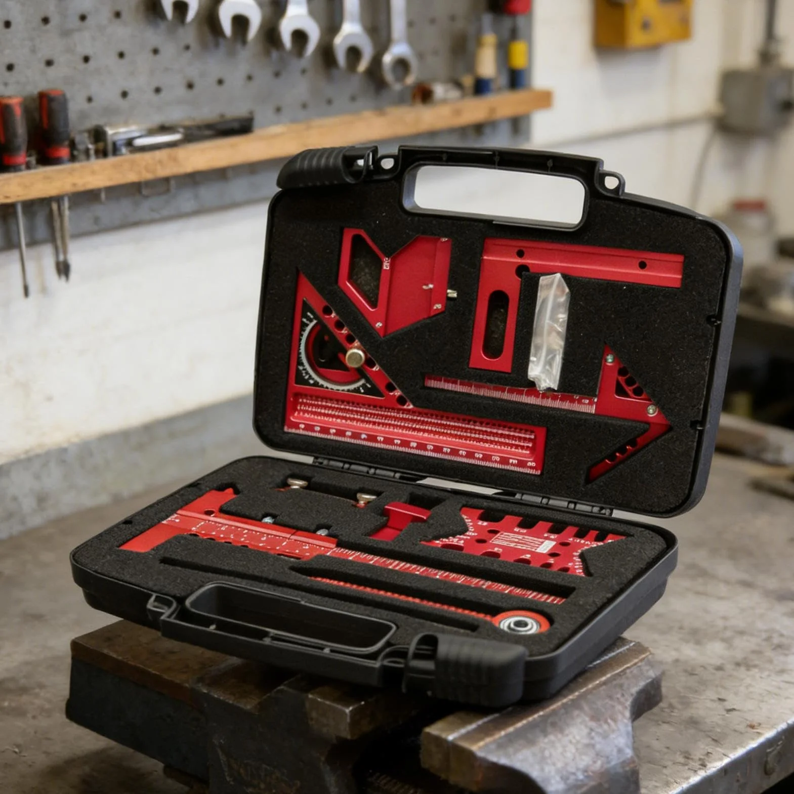 Quadrato Per Carpenteria – Righello Combinato A Set, Misuratore Triangolare In Metallo E Alluminio, Dispositivo Di Velocità Multiangolo Con Incisione Del Layout | Attrezzature Per Costrut