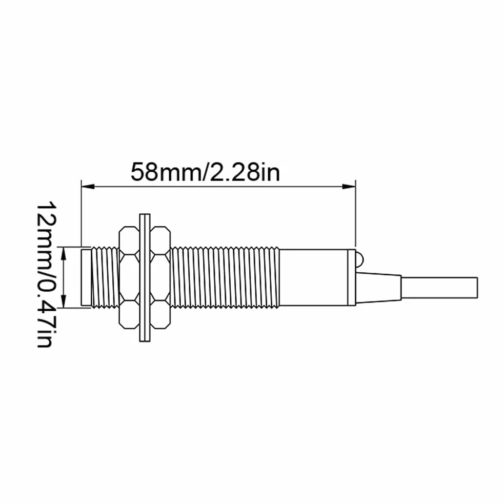 Irfora E3F-20C1 - Fotocellula a raggi infrarossi Trough Beam da 3 mm con indicatore LED a induzione