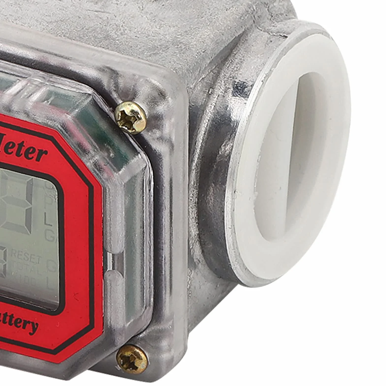 Contalitri Gasolio Misuratore di Portata Elettronico Turbina Digitale 10-200L 1" NPT Rosso LLW-25