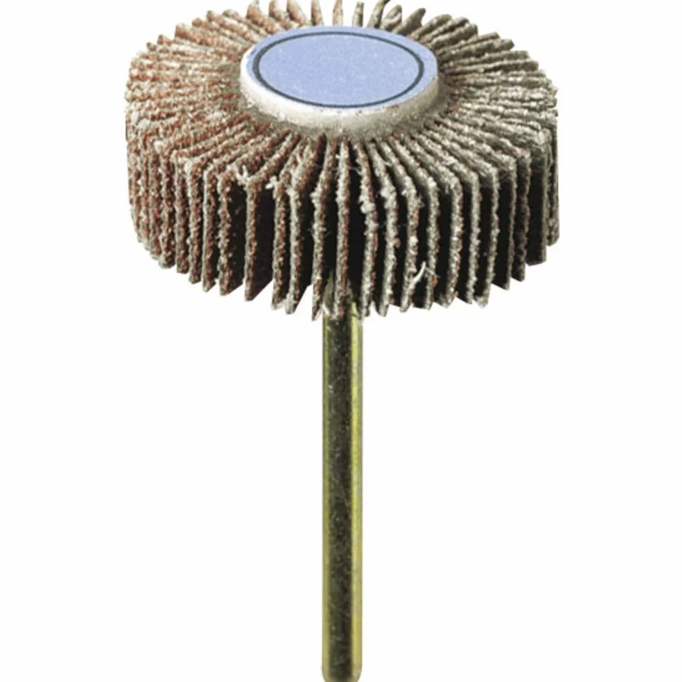Dremel 502 Disco lamellare (9,5 mm, grana 80), accessorio per utensili rotativi per la levigatura, la rimozione di materiale leggero e la levigatura della finitura