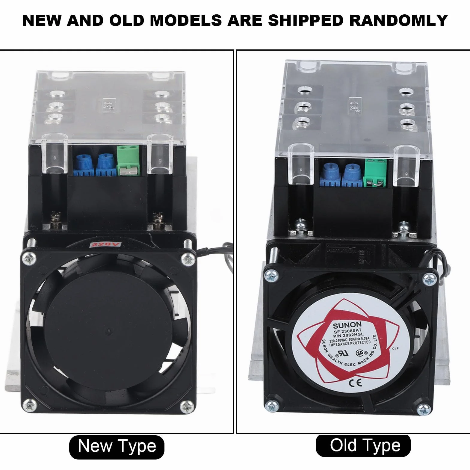 Modulo SSR-40WA-R1 con Fondo in Alluminio Soft Start per Controller Motore Elettrico per Officina Garage con Ventola 380VAC (Modulo+radiatore)