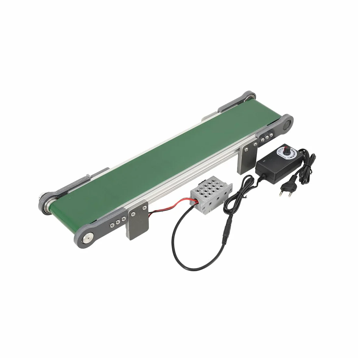 Nastro Trasportatore Elettrico Da Tavolo, Dc 12v 0-167RPM Mini Trasportatore Automatico, Nastro Trasportatore Antistatico In Pvc 1,8-7,6cm/S Velocità Regolabile Per La Produzione Automatizzata