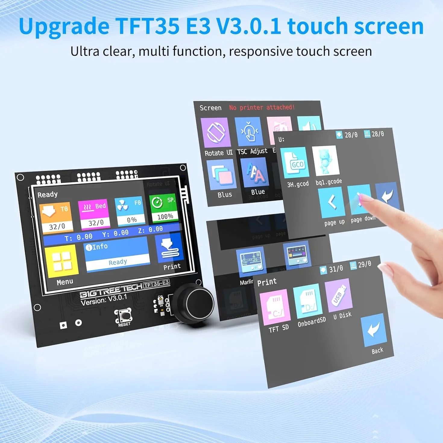 BIGTREETECH Display touchscreen TFT35 E3 V3.0 RepRap Smart Controller Panel compatibile con SKR V1.3 SKR PRO Board per stampante 3D Ender 3 / CR10