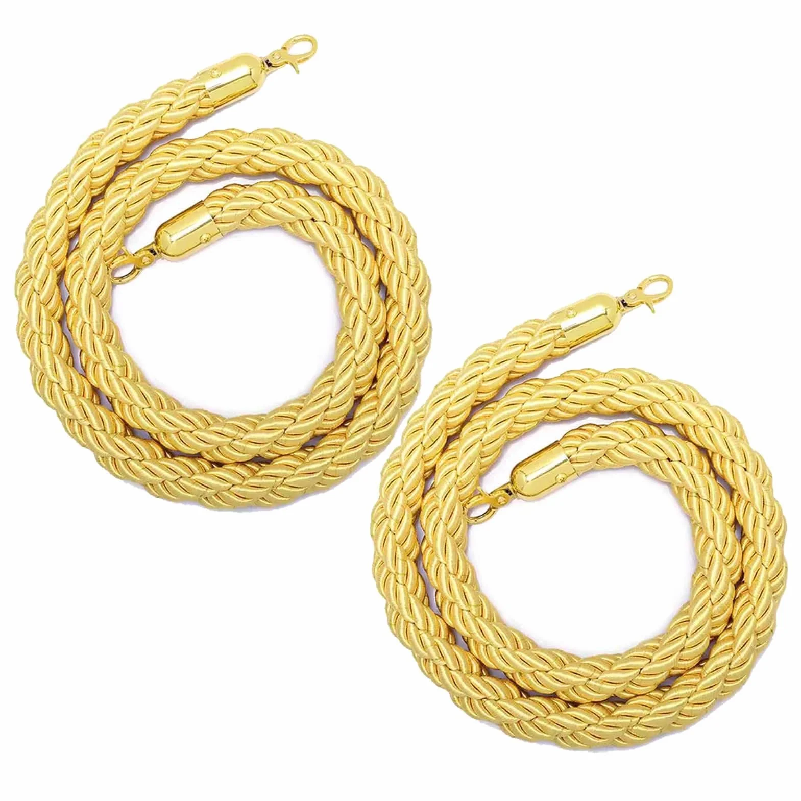 2.5m Giallo Twisted Hemp Ro 2Piece Set di Coda ment Stanch Ros per Eventi Hotel & Film Set VIP Cords