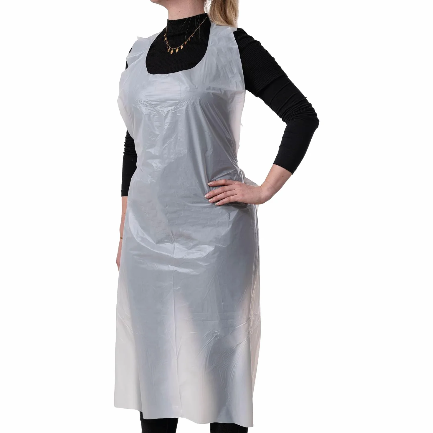 5 PZ Grembiuli Monouso Usa e Getta per Adulti e Ragazzi, Impermeabili in Plastica Trasparente per Cucinare, Servire, Pittura, Parrucchiere, Cucina, Ospedale, Camice da Lavoro, Alimentare
