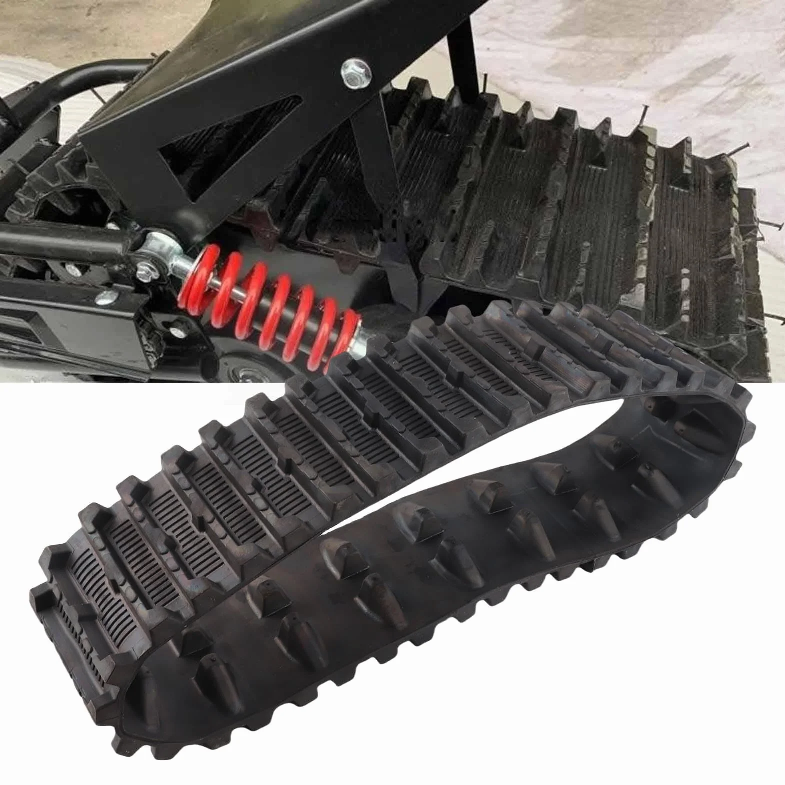 Cingoli in Gomma Pista per Pneumatici con Ruota di Trazione Aumentata per Pista ATV UTV Motoslitta Elettrica Spazzaneve Go Kart,Attrezzi per campeggio