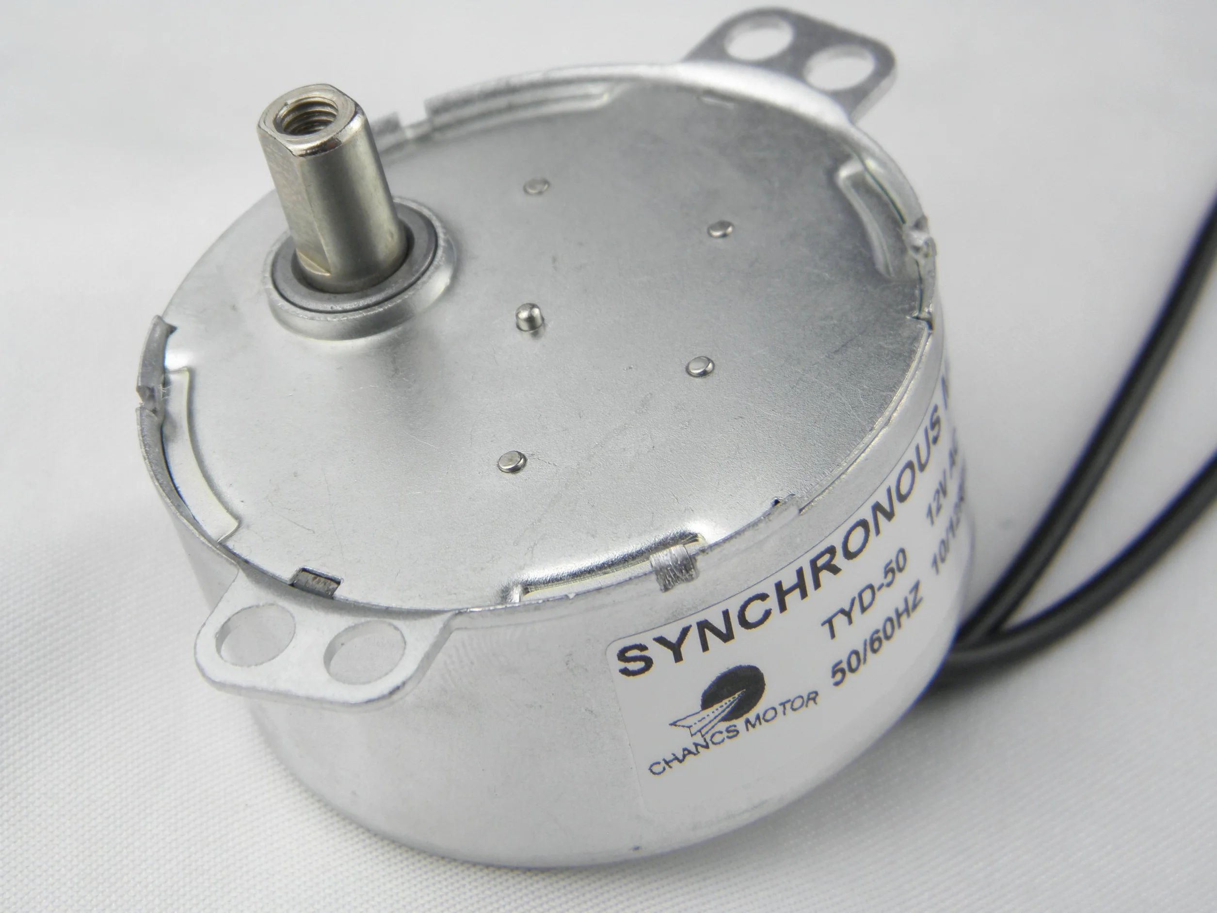 CHANCS TYD-50 Motore sincrono 12V AC 10-12RPM CCW 4W Albero Piatta Motore a tavola Rotante