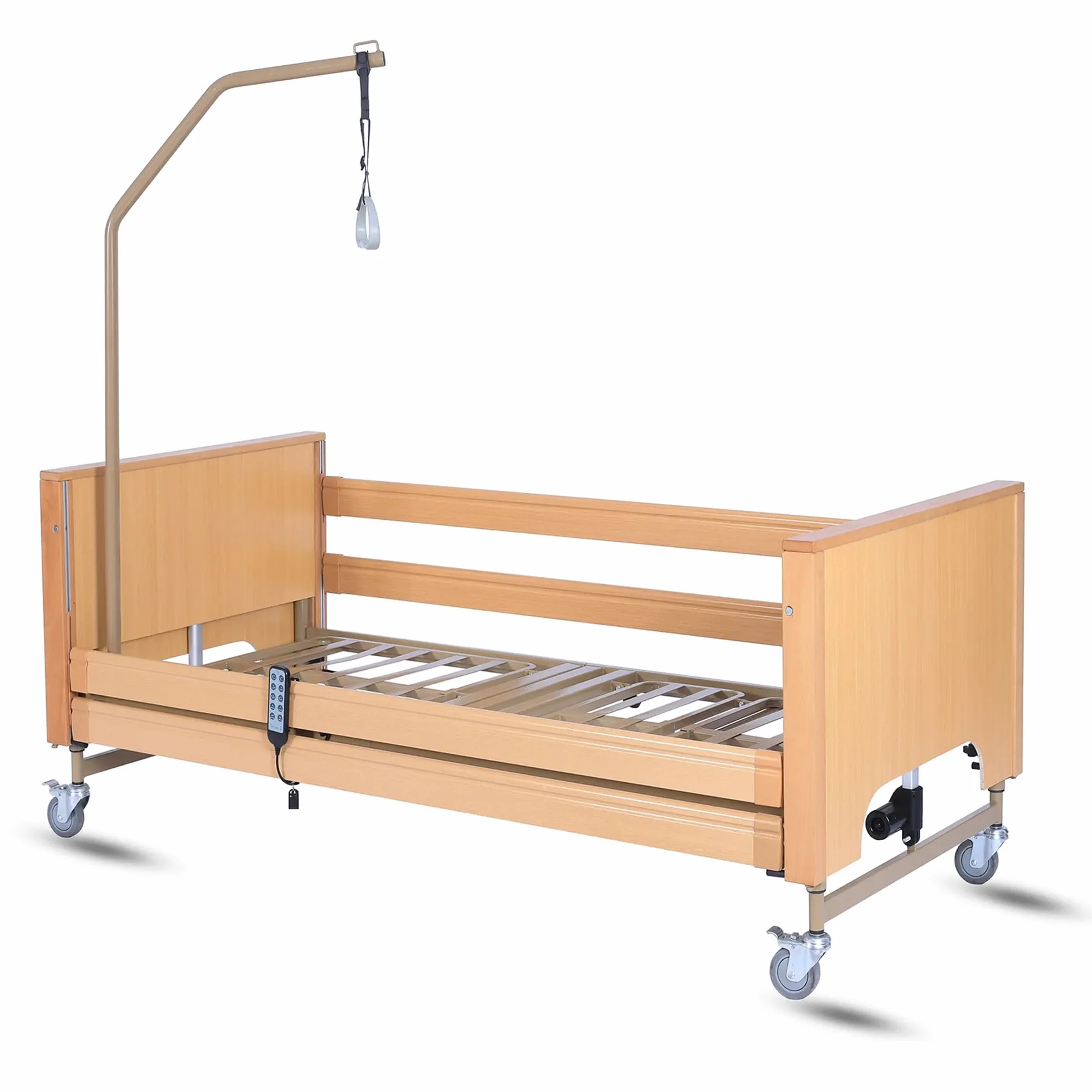 GIMA Letto Elettrico a 4 Motori e Altezza Regolabile 24-65 cm Con 3 Articolazioni e 4 Sezioni, 27683