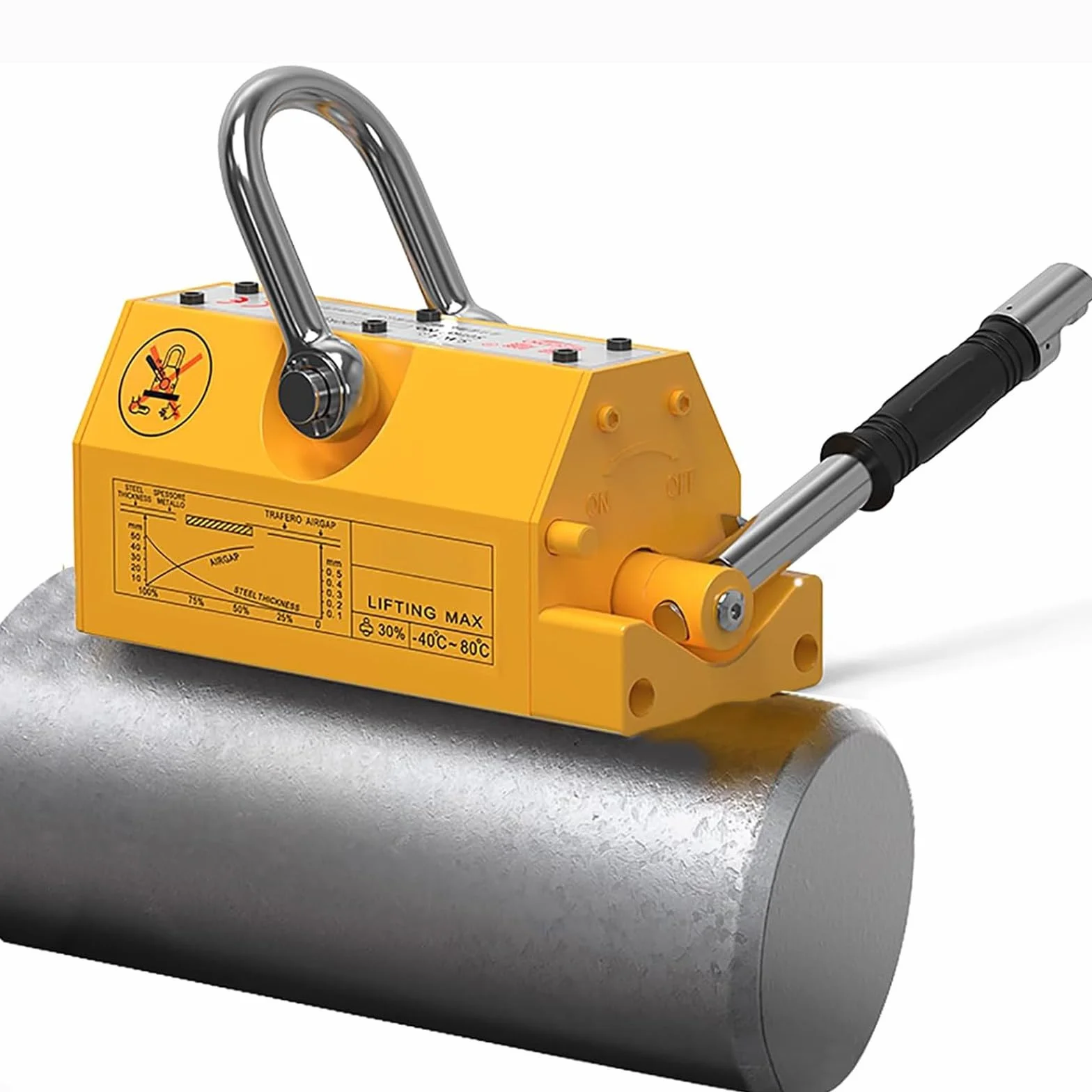 Magnete di sollevamento – Paranco magnetico al neodimio per gru da officina, capacità di trazione 100 kg, design a rilascio permanente per applicazioni pesanti