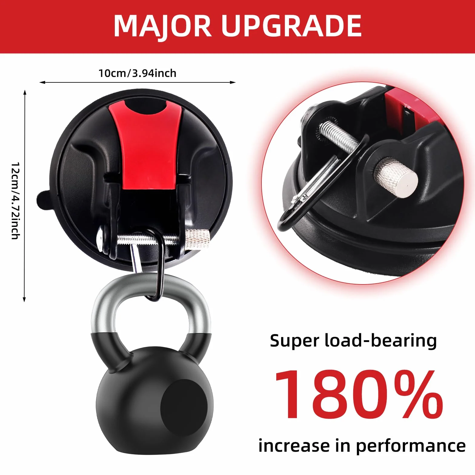Ganci a ventosa, 4 pezzi Ventose con ganci Presa forte Portata massima 30KG per Campeggio Camper Bagagli Teloni Auto Tenditori Casa Attrezzatura per camper Accessori per camper