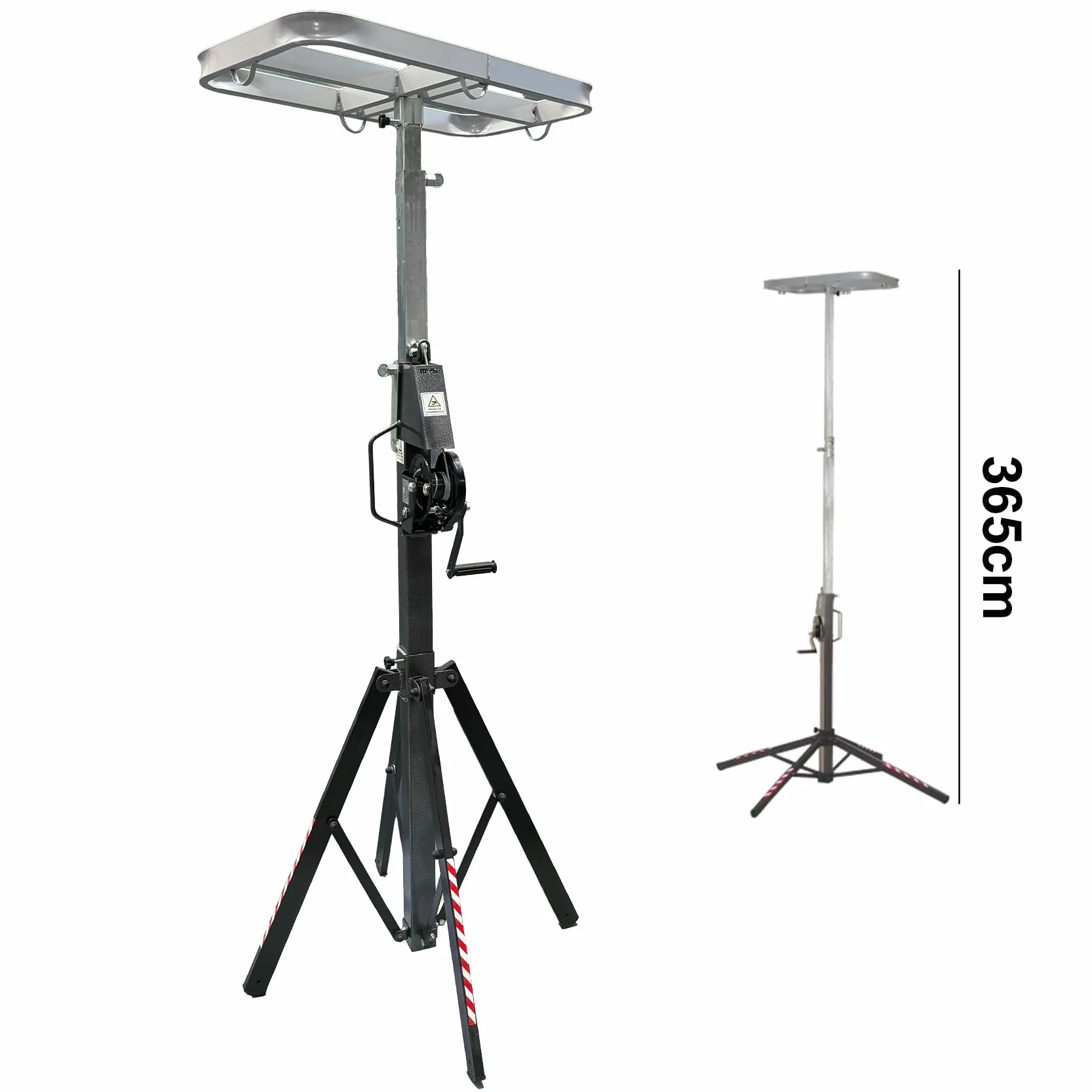 3S SuperSamaStore Elevatore Sollevatore per Installare Unità Esterne di Condizionatori e Moto Condensanti, Cavalletto Telescopico per Sollevare Climatizzatori, Portata Max 130kg, Altezza Max 3.65m