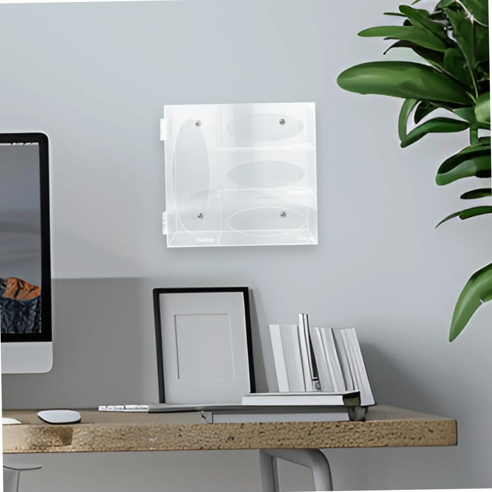 Hemobllo 1set Dispenser Da Parete Per Maschere e Guanti Trasparente Supporto Organizzatore Multifunzionale Per Laboratori e Uffici Contenitore Pratico e Sicuro Per Maschere e Accessori
