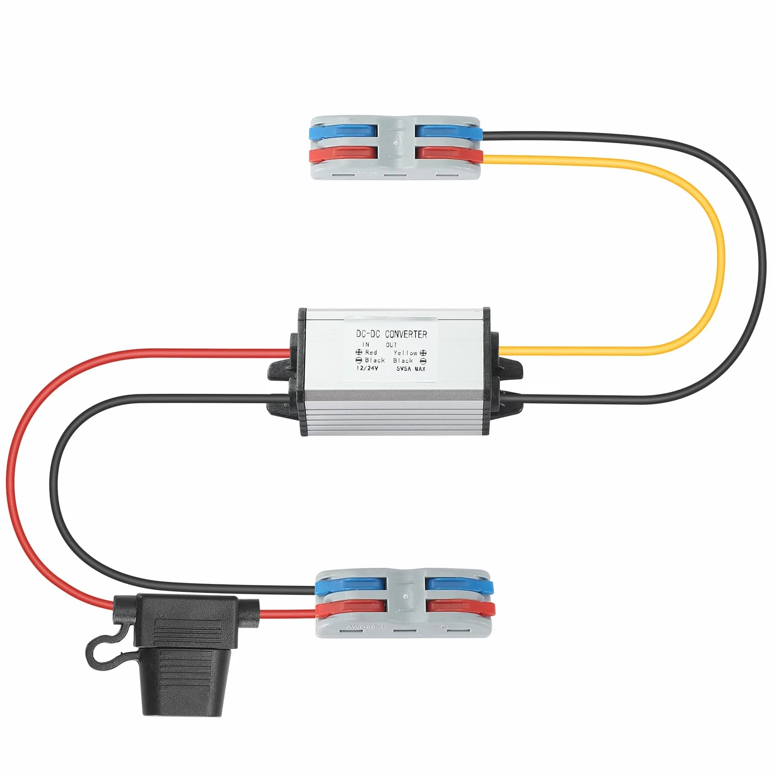 Step Down DC DC Converter Buck 12V/24V to 5V 5A 25W