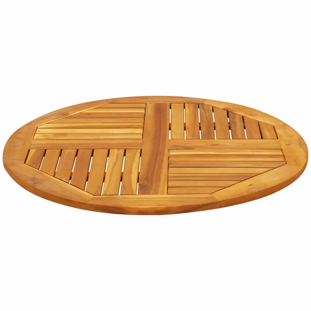 vidaXL Blat Stołu Okrągły z Drewna Akacjowego Ø80x2,2 cm, Wymienny Blat Stołowy