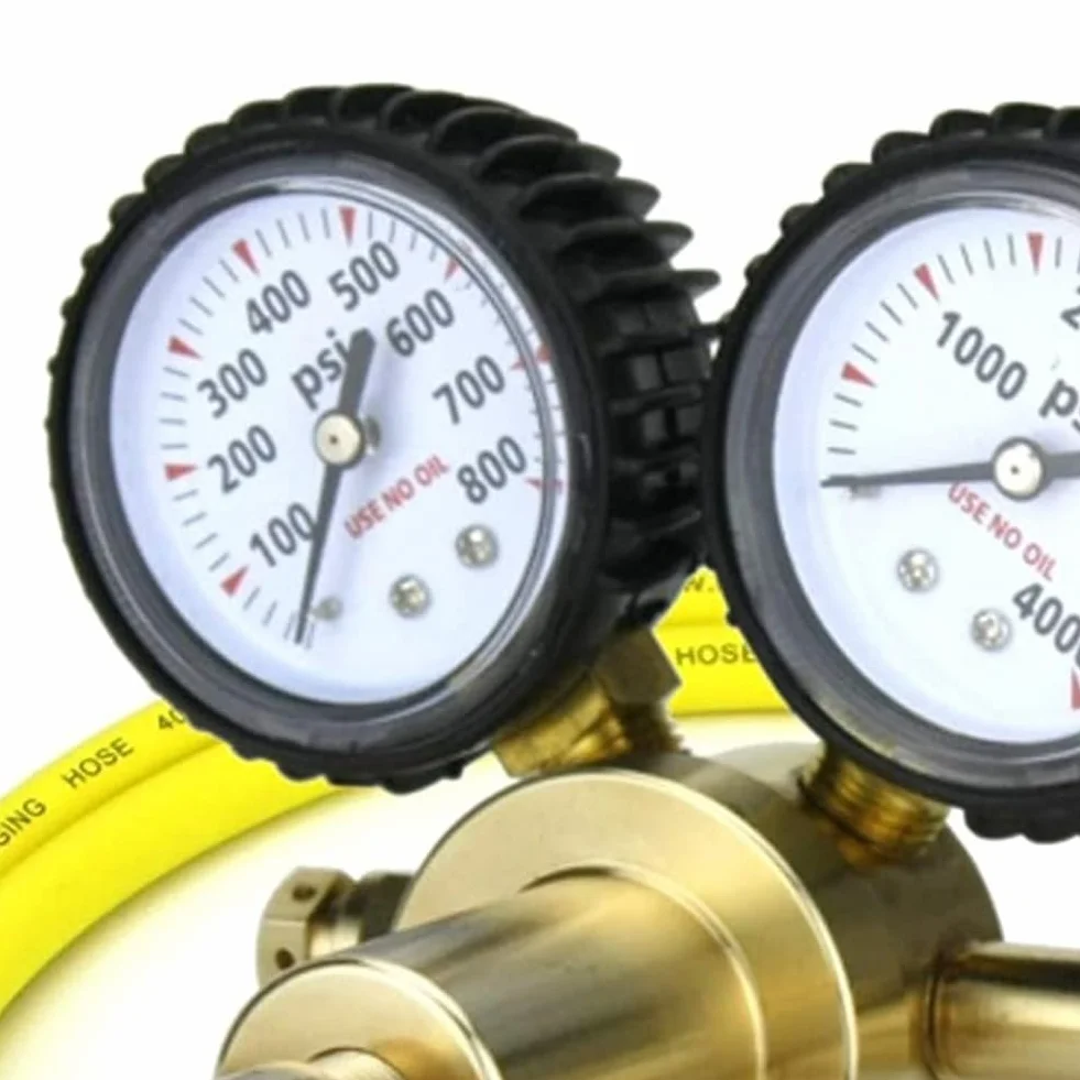Osmond Regolatore di Azoto con Tubo da 60 Pollici per Spurgo HVAC, Connessione di Ingresso CGA580 e Connessione di Uscita Svasata da 1/4 Pollici