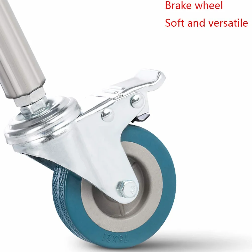 Carrello in Acciaio Inossidabile, Carrello per chirurgia Medica Dentale, Carrello per apparecchiature di Bellezza, Carrello per Infermieristica e medicazione (3 Strati di Doppi cassetti)