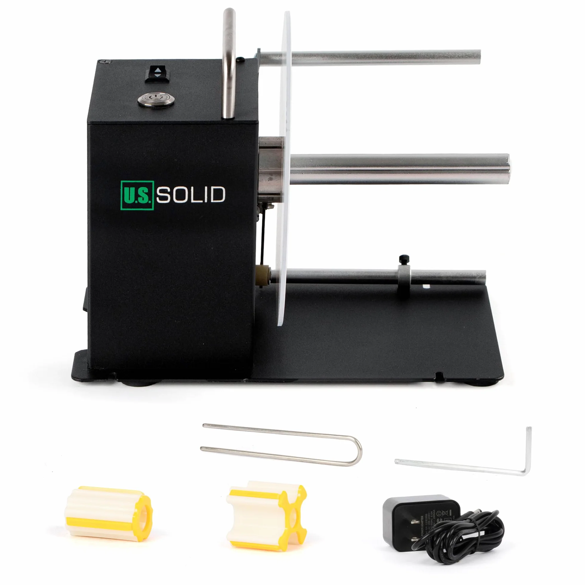 U.S. Solid Avvolgitore automatico etichette – Con braccio sensore, supporto nucleo 1"/1,5"/3", larghezza 120 mm, riavvolgimento bidirezionale