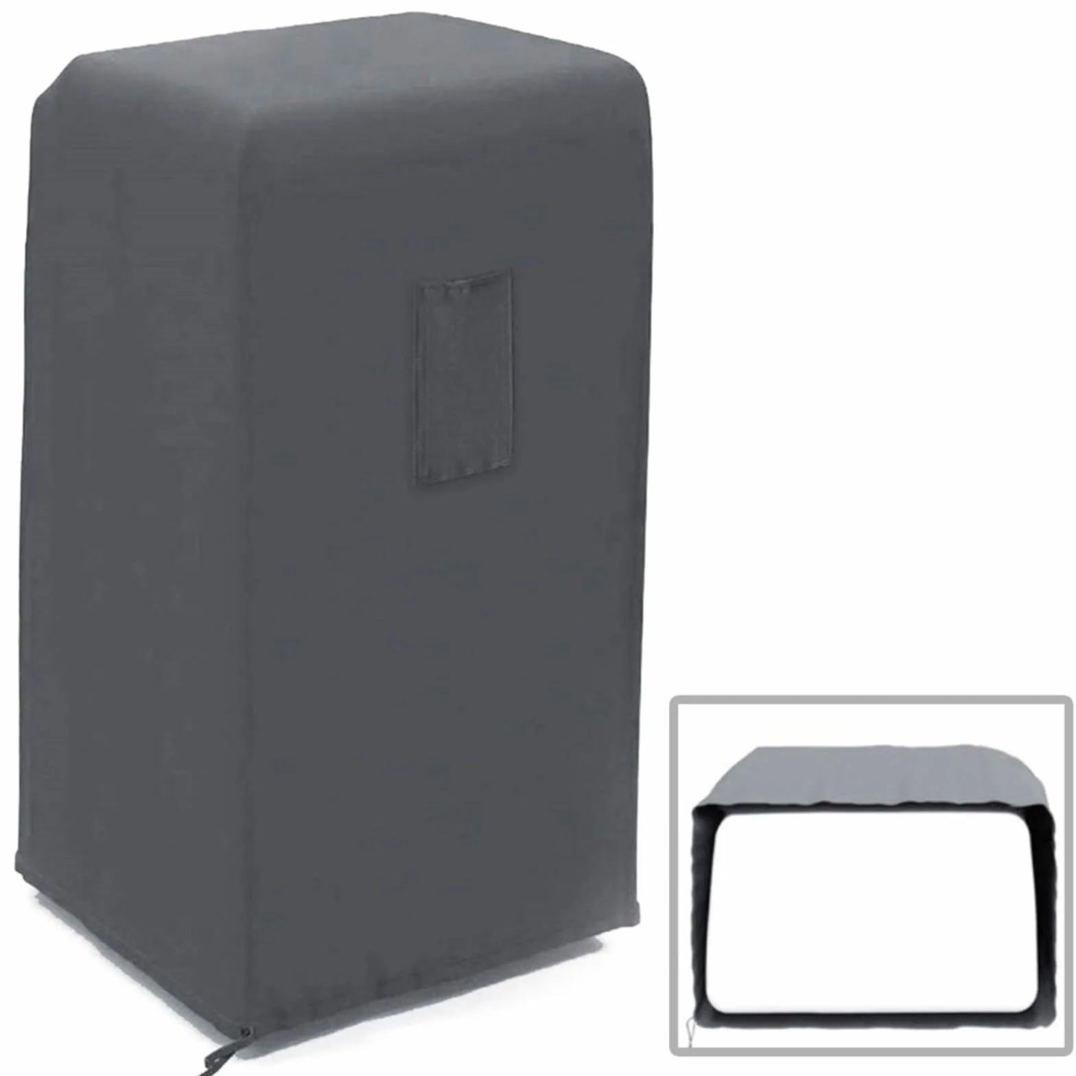 Custodia protettiva antipolvere per condizionatore d'aria, portatile, con tasca laterale per telecomando, grigio, 40 x 45 x 76 cm (grigio)