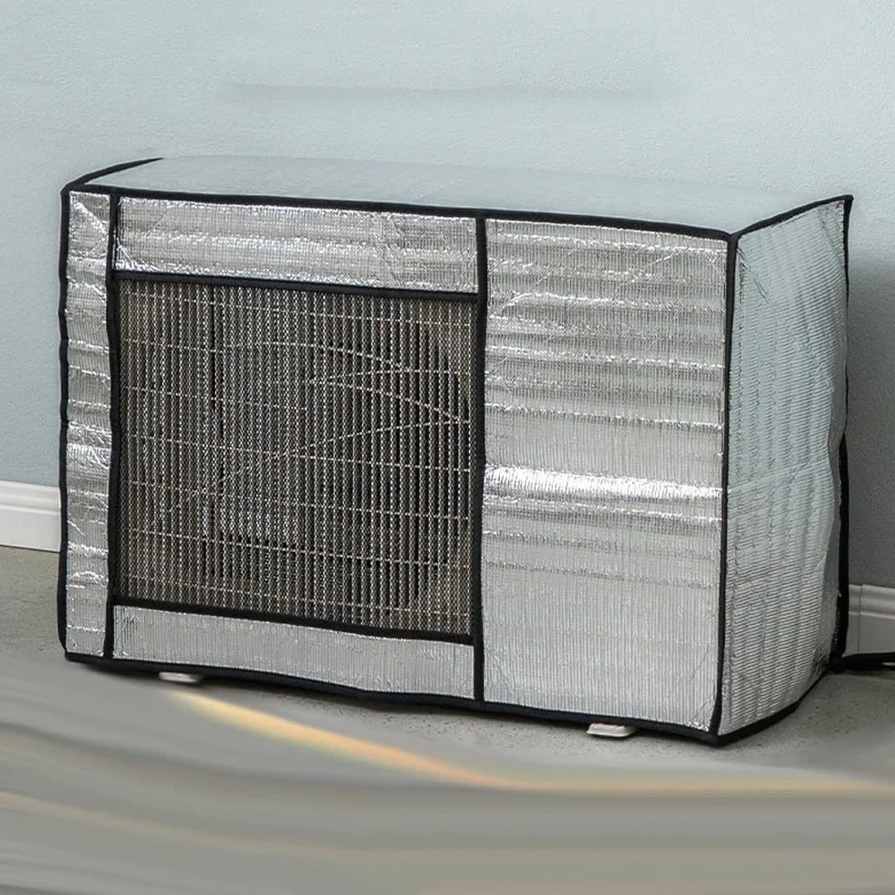 Copertura in alluminio antipolvere e impermeabile per condizionatori d'aria portatili, design a rete per proteggere da foglie, neve e luce solare (80 x 30 x 57 cm)