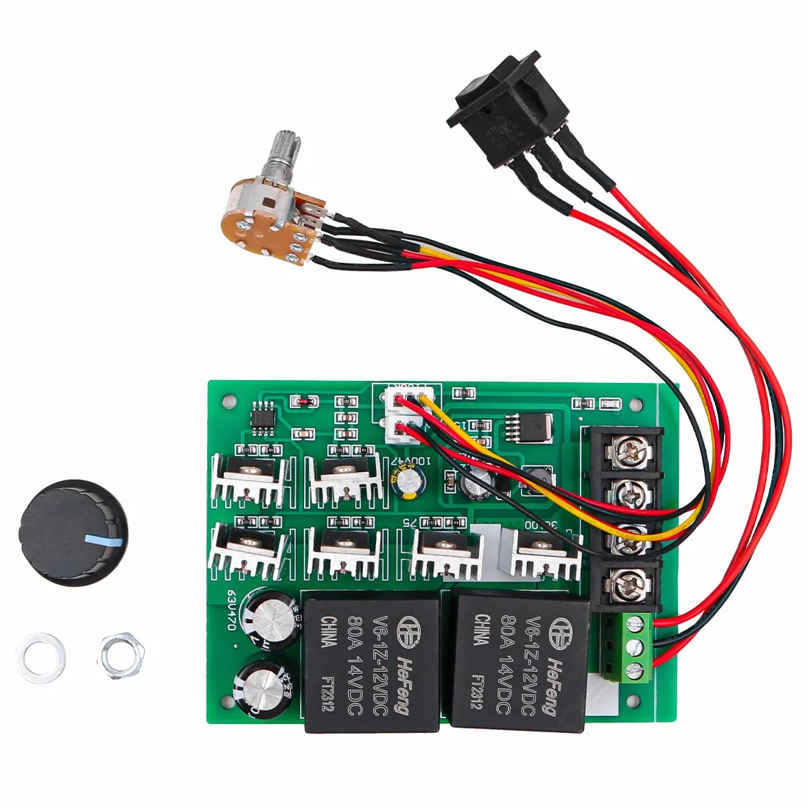 POFET Controller Motore CC DC 10-50V 40A Controllo velocità Motore CC Regolatore PWM Reversibile 12V 24V 36V 48V Interruttore avanti Indietro