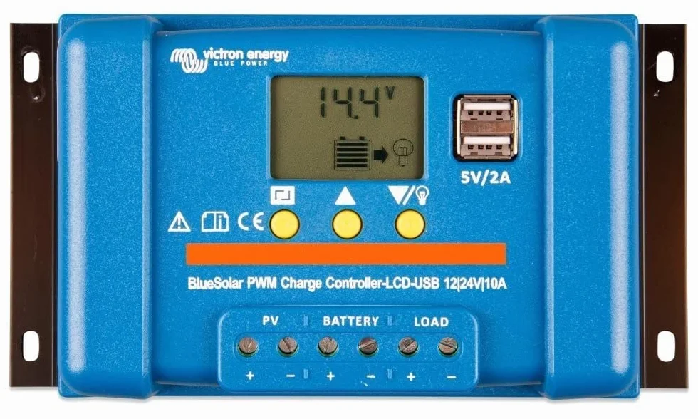 Victron Energy BlueSolar PWM-LCD e USB 12/24-Volt 30 amp Regolatore di Carica