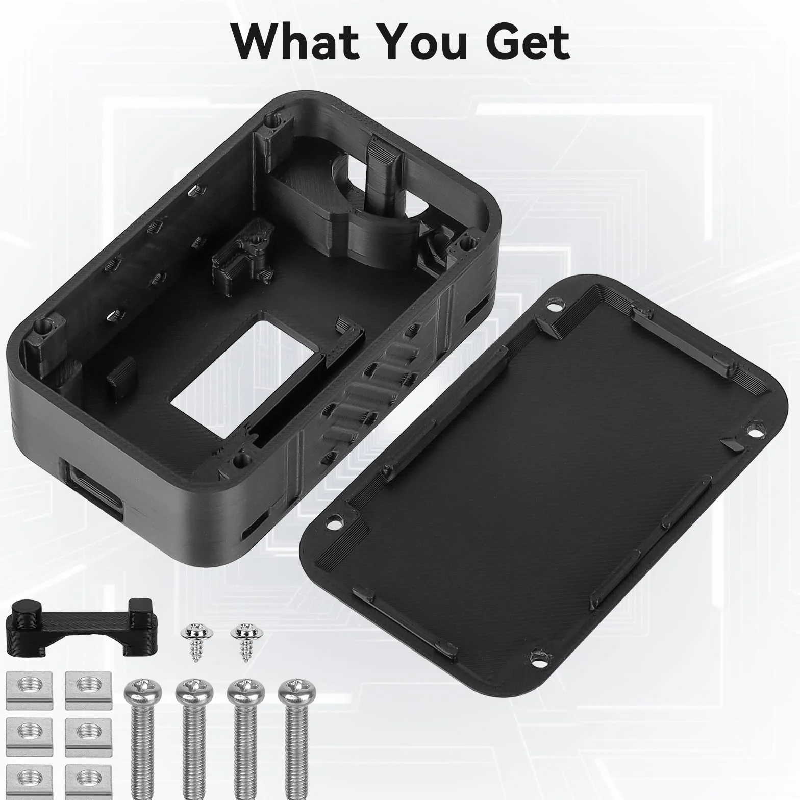 Alloggiamento per LoRa ESP32 V3 Moduli Set – Scheda di sviluppo, Antenna 3000 mAh Batteria All-in, Custodia OLED Display con interfaccia di tipo C (N35, Nero)