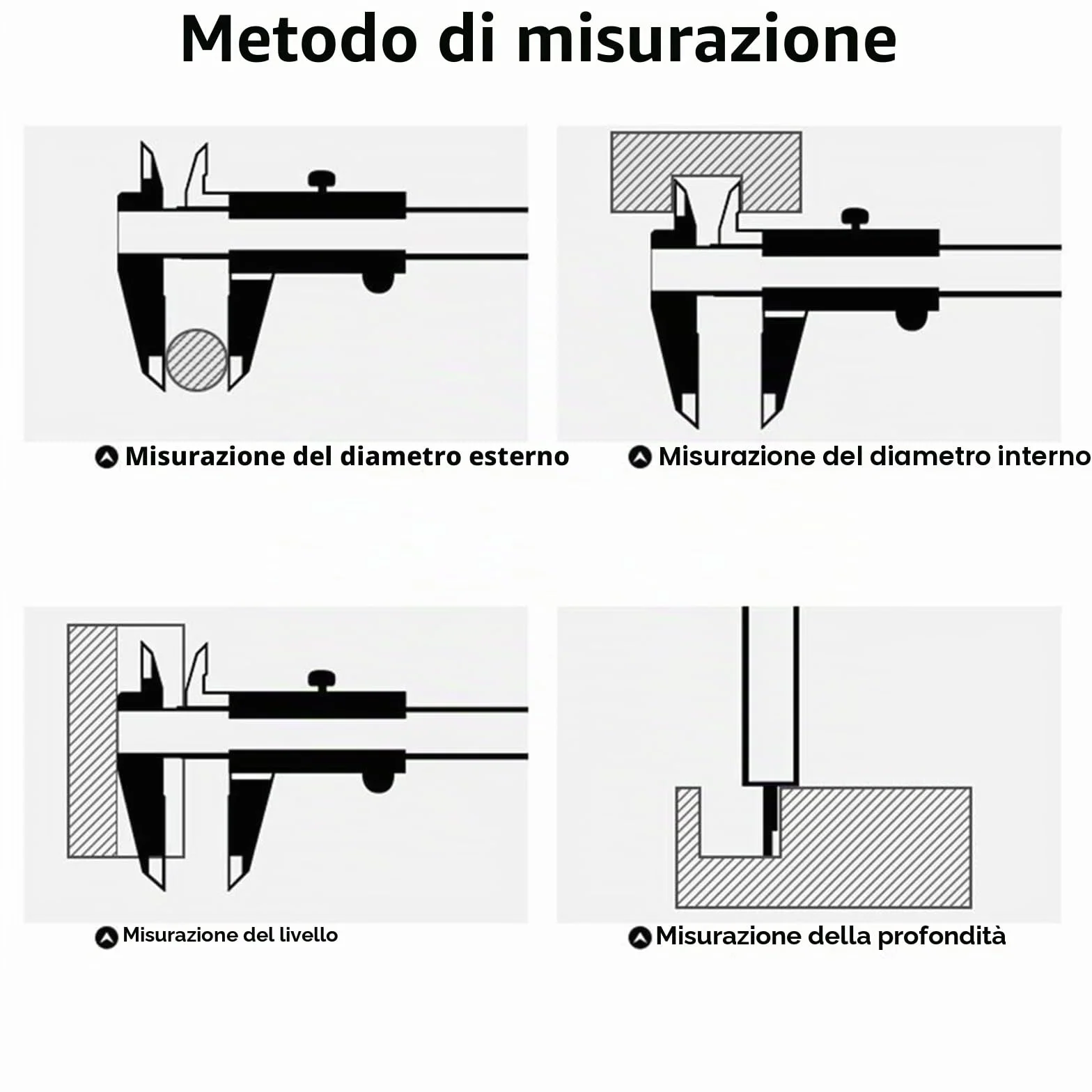 Calibro a corsoio analogico 150 mm, calibro scorrevole analogico 0,02 mm, precisione calibro a corsoio analogico con vite di bloccaggio per uso domestico e industriale
