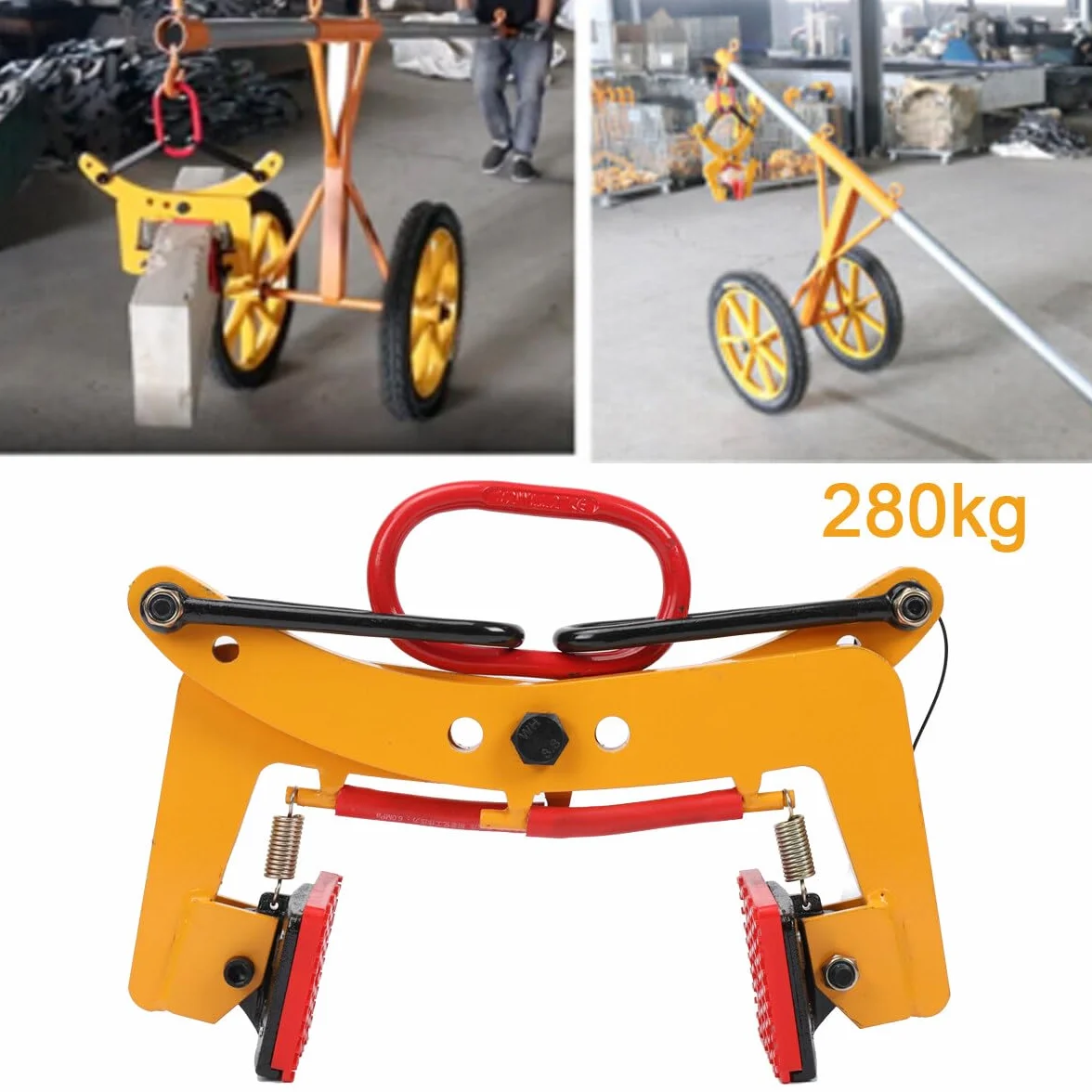 Pinze di scorrimento per cordoli, Pinza per pietre 280 kg, morsetti per sollevamento e trasporto, pinze di sollevamento, cordolo supporto per pietre apertura regolabile 6-24cm