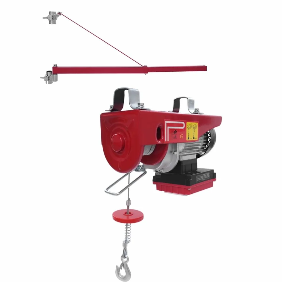 Verricello elettrico, altezza di sollevamento, 12 m, controllo senza fili, 250 kg, capacità di carico per agricoltura e cantieri, sollevamento sicuro di carichi (con braccio girevole 1)