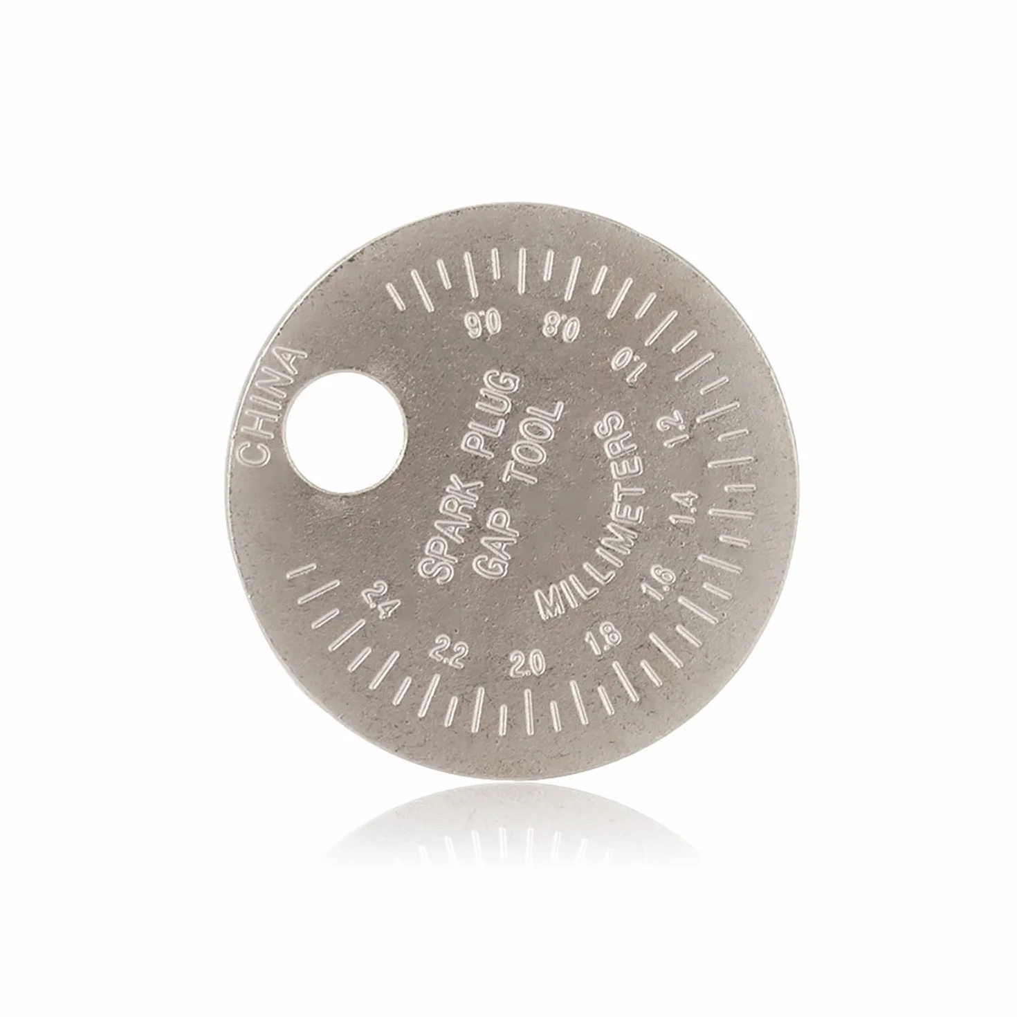 Strumento Gap Plug Gap, Gapper Gauge Wire Plug Gap, Candela Gap Gauge Strumento di misurazione Filo Candela Gap Gauge Strumento Scala da 0,020 a 0,100 pollici..