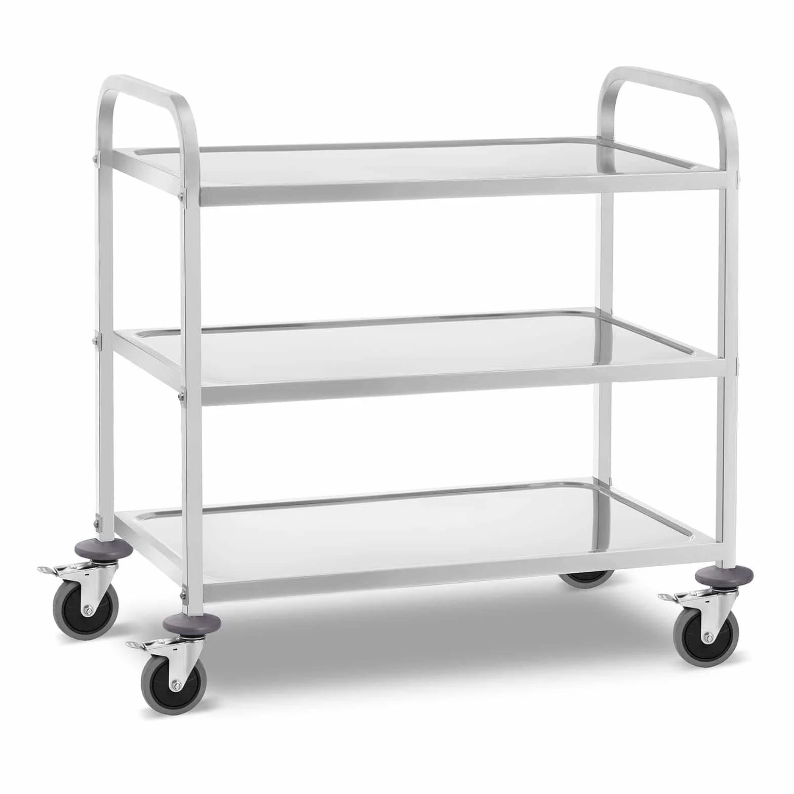 Royal Catering Carrello di Servizio Carrello Portavivande RCSW 3B (3 ripiani, Acciaio Inox, 355 kg)