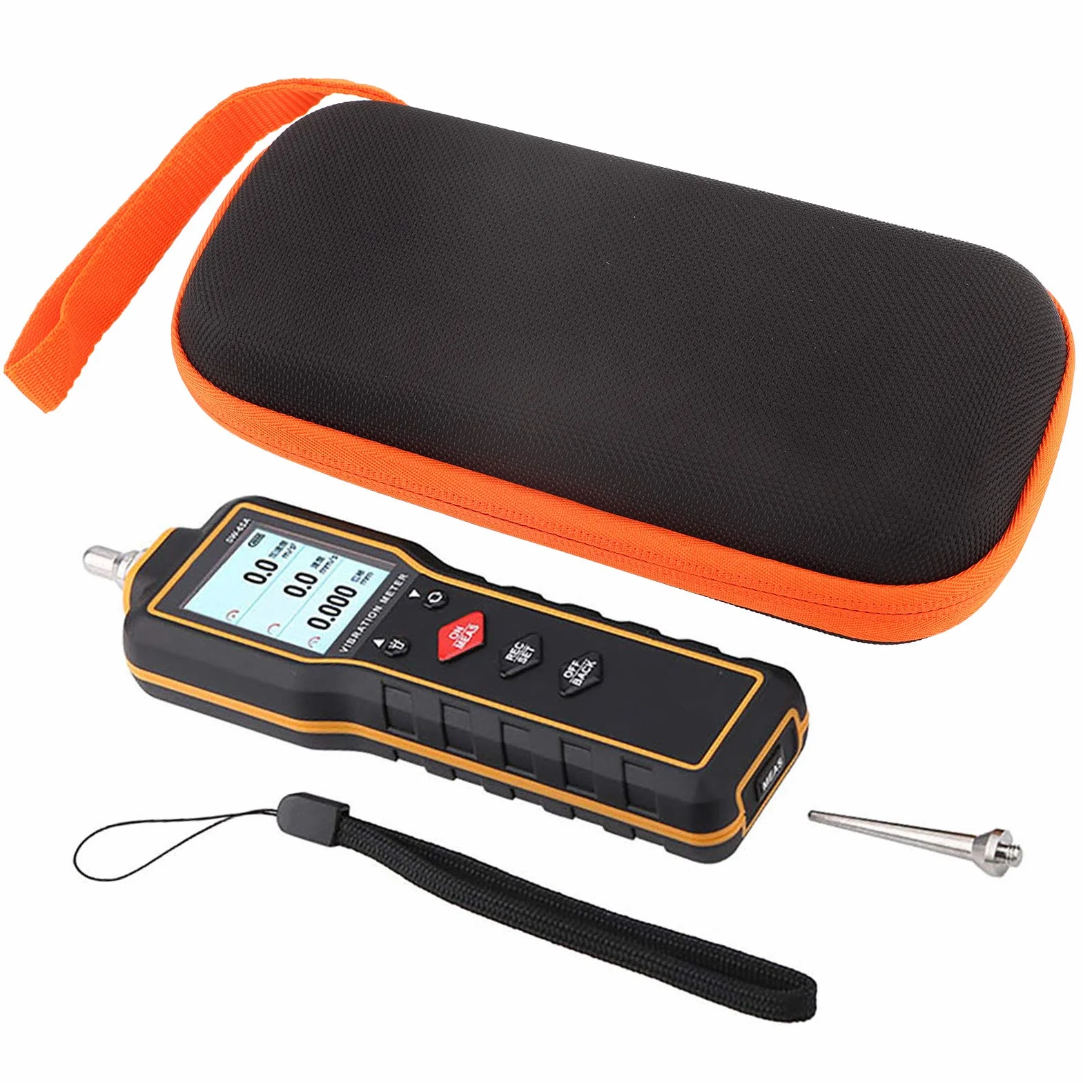 Tester del misuratore di precisione delle vibrazioni Misuratore di rilevatori di allarmi digitali portatili Analizzatore di macchine con capacità di archiviazione 200 Set per macchinari