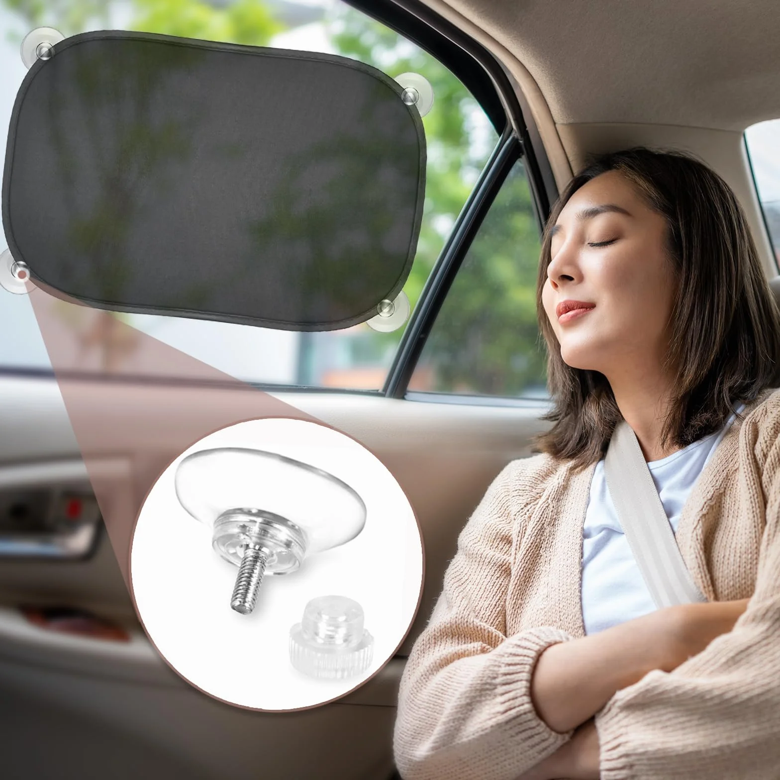 Ganci a Ventosa con Vite per Vetro, Confezione da 5 Ventose da 43 mm con Dado Zigrinato M4, Supporto a Ventosa Trasparente con Pulsante Tondo Filettato, Ventosa Versatile per Finestre, Auto