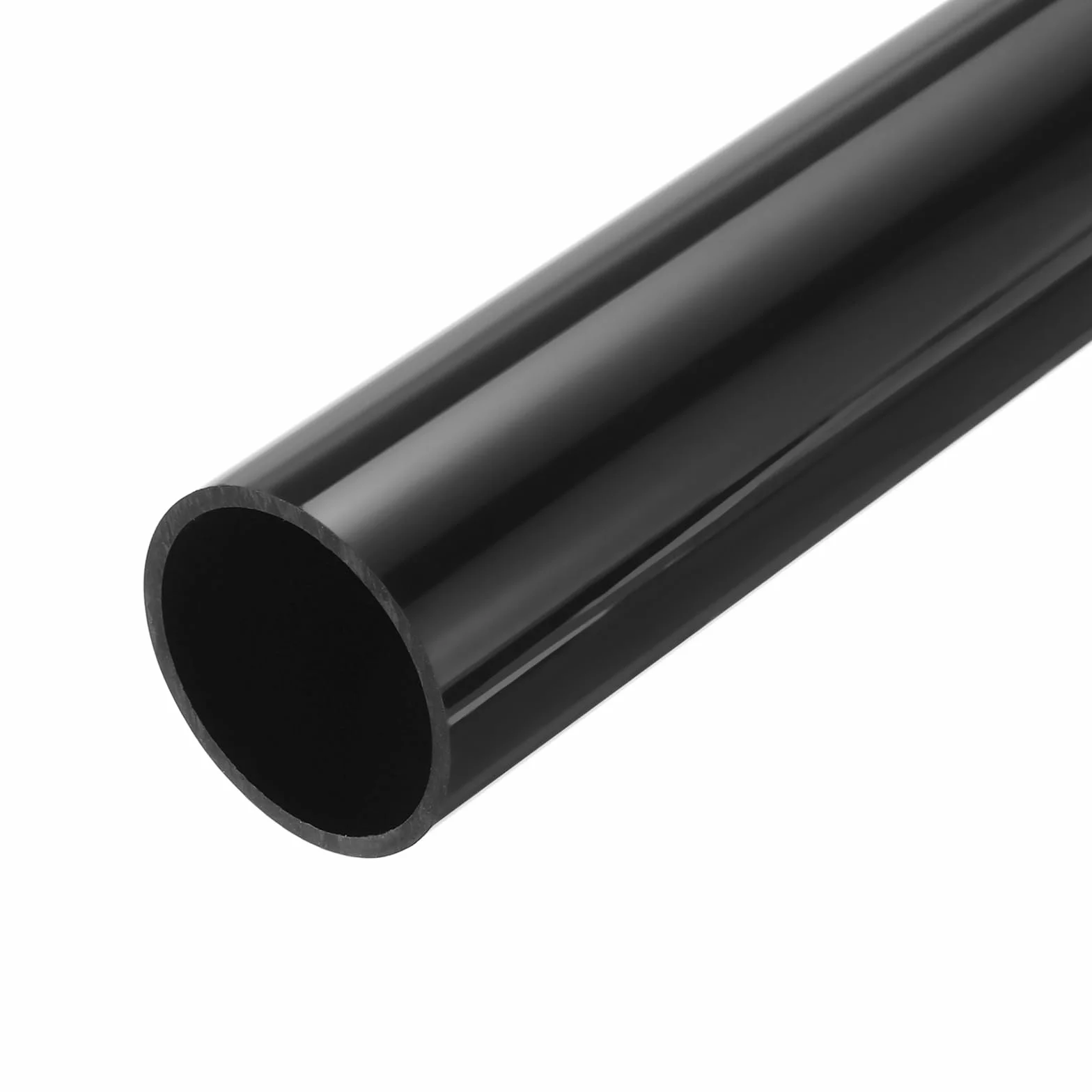 Sourcing Map Tubo rigido in PVC da 5 cm, diametro interno 45mm, diametro esterno 350 mm, nero, ad alto impatto, per tubi dell'acqua e artigianato, manicotto per cavi