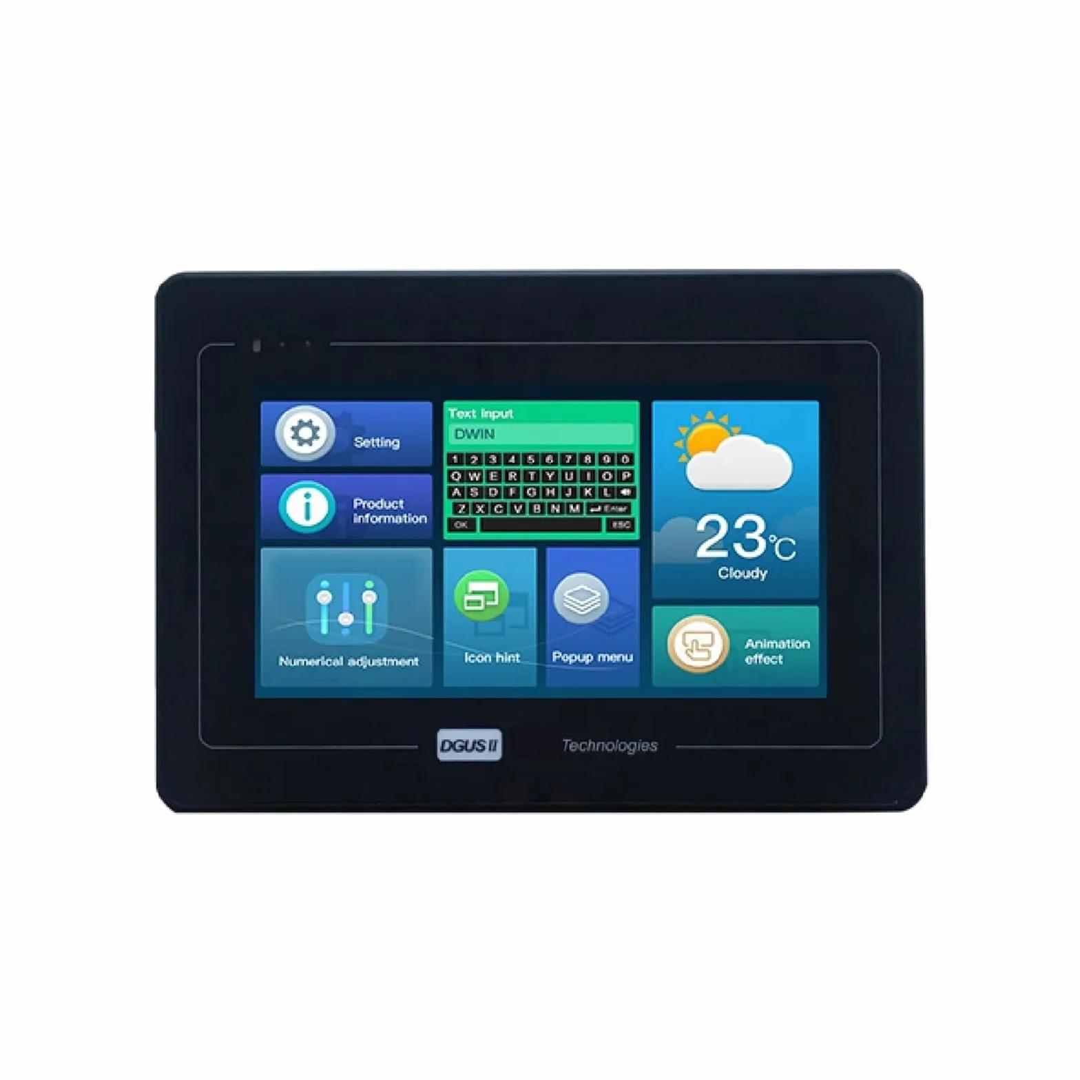 HMI touchscreen Modulo LCD da 7 pollici Pannello tattile HMI industriale 1024 * 600 con display TFT UART con schermo IPS Shell(Resistive touch)