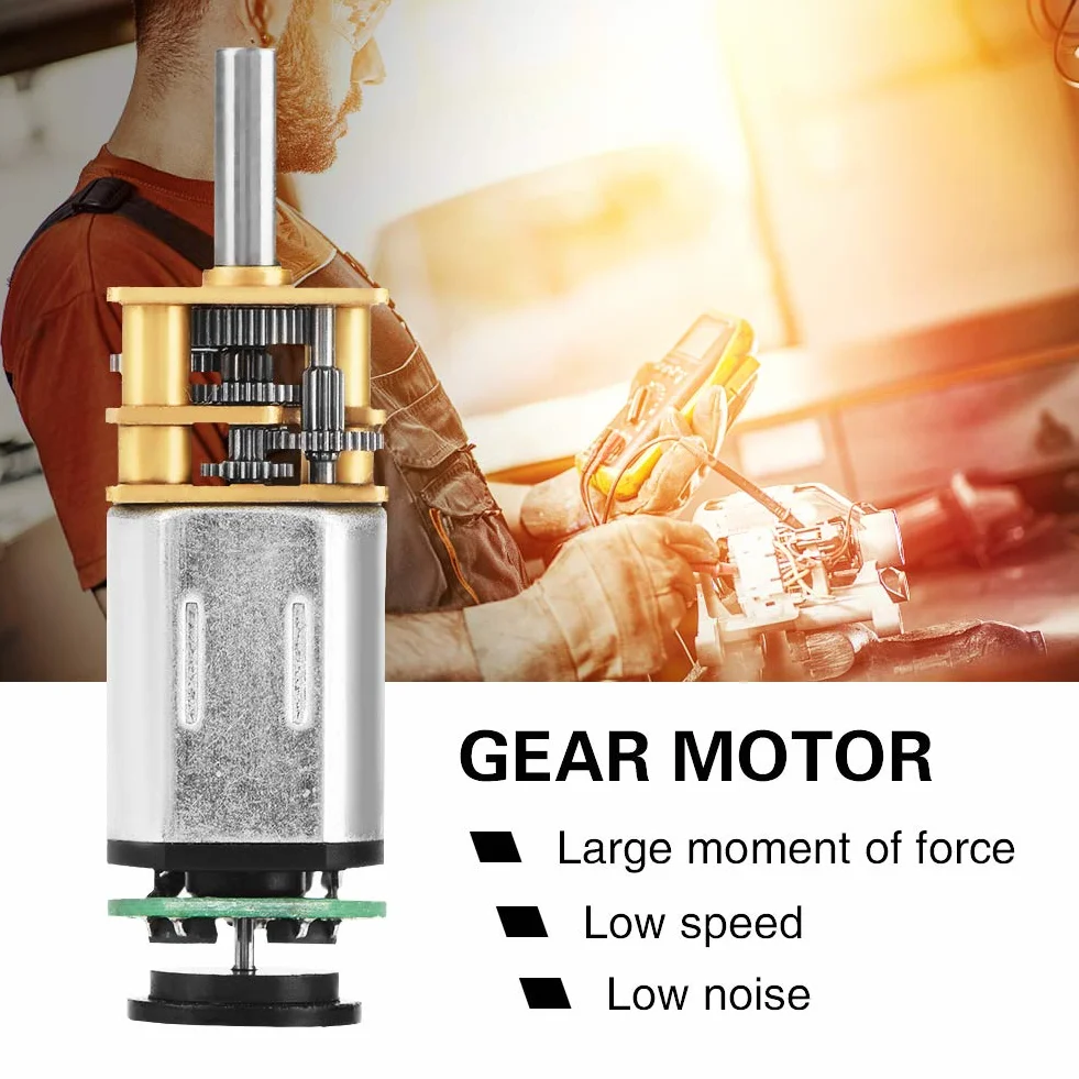 Motoriduttore GBMQ-GM12BY20 Micro con Encoder Magnetico Hall DC6V 2W 60 RPM