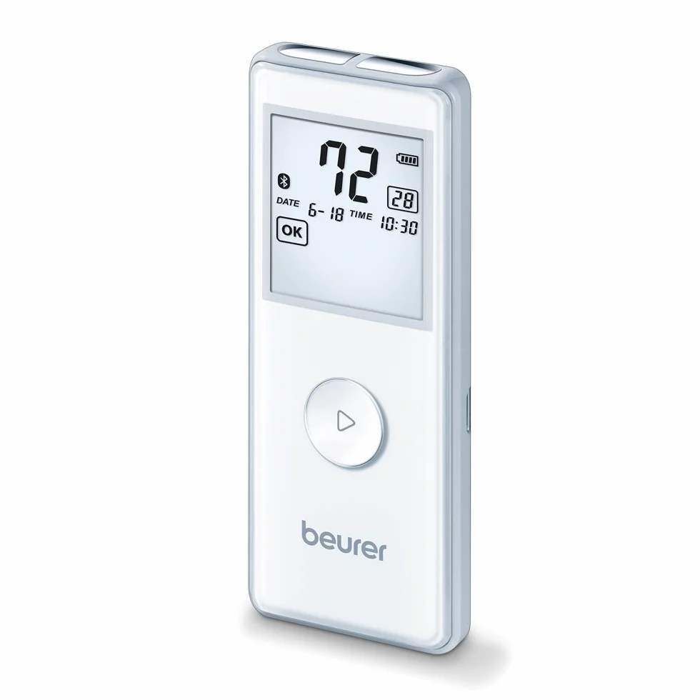 Beurer ME 90 Dispositivo per ECG Portatile Bluetooth, per un Autocontrollo a Casa e in Viaggio