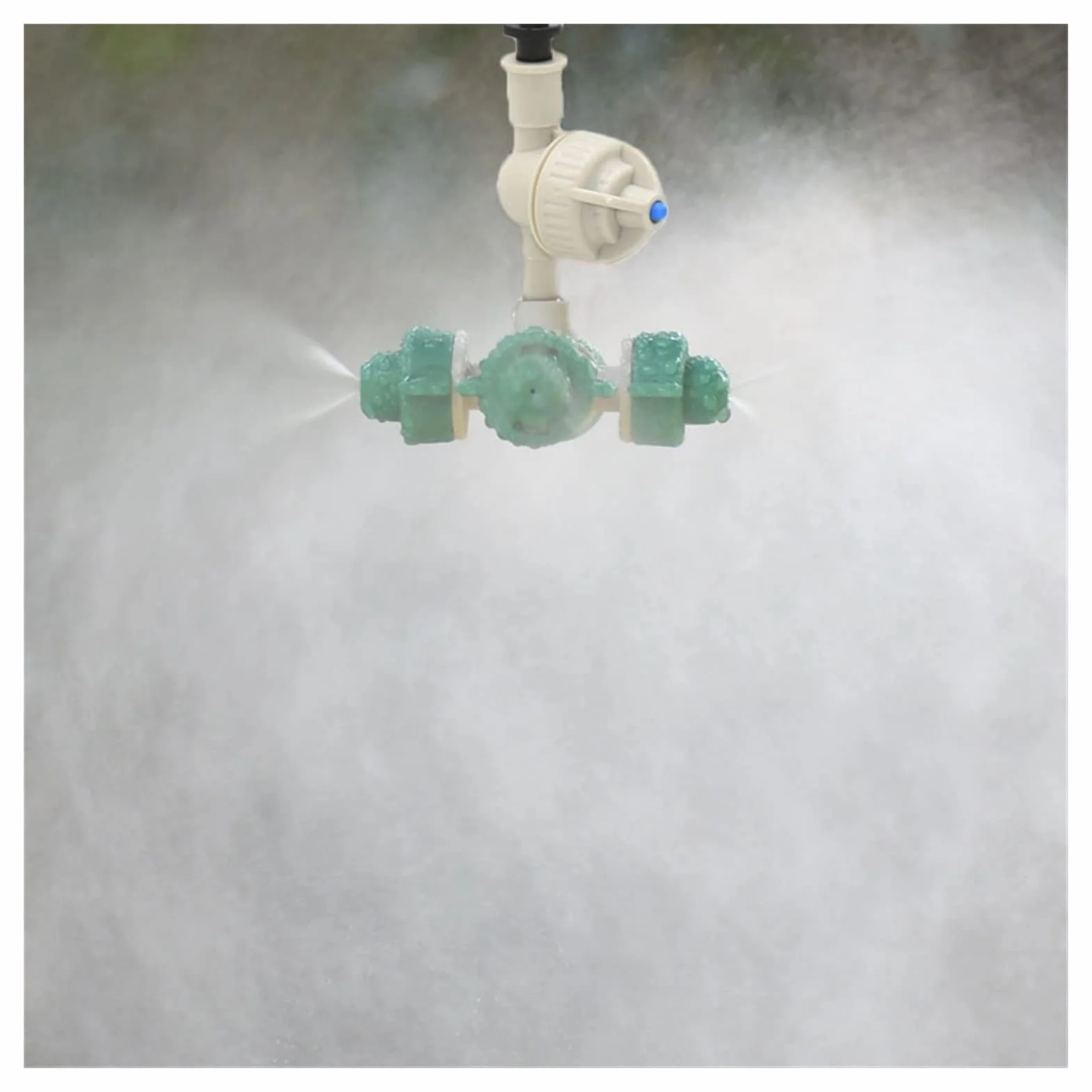 Xiaochen Raccordi per Tubi annaffiatori sprinklers Ugello di atomizzazione sospeso, ugello atomizzante antidocchiato Croce con connettore spinato, ugello di atomizzazione for irrigazione Serra 50 Set